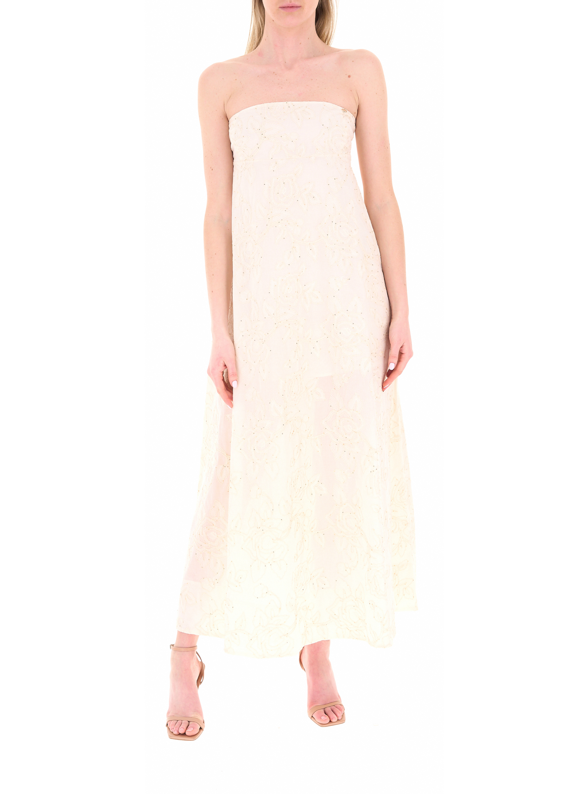 Abito con ricami LIU JEANS AVORIO 38