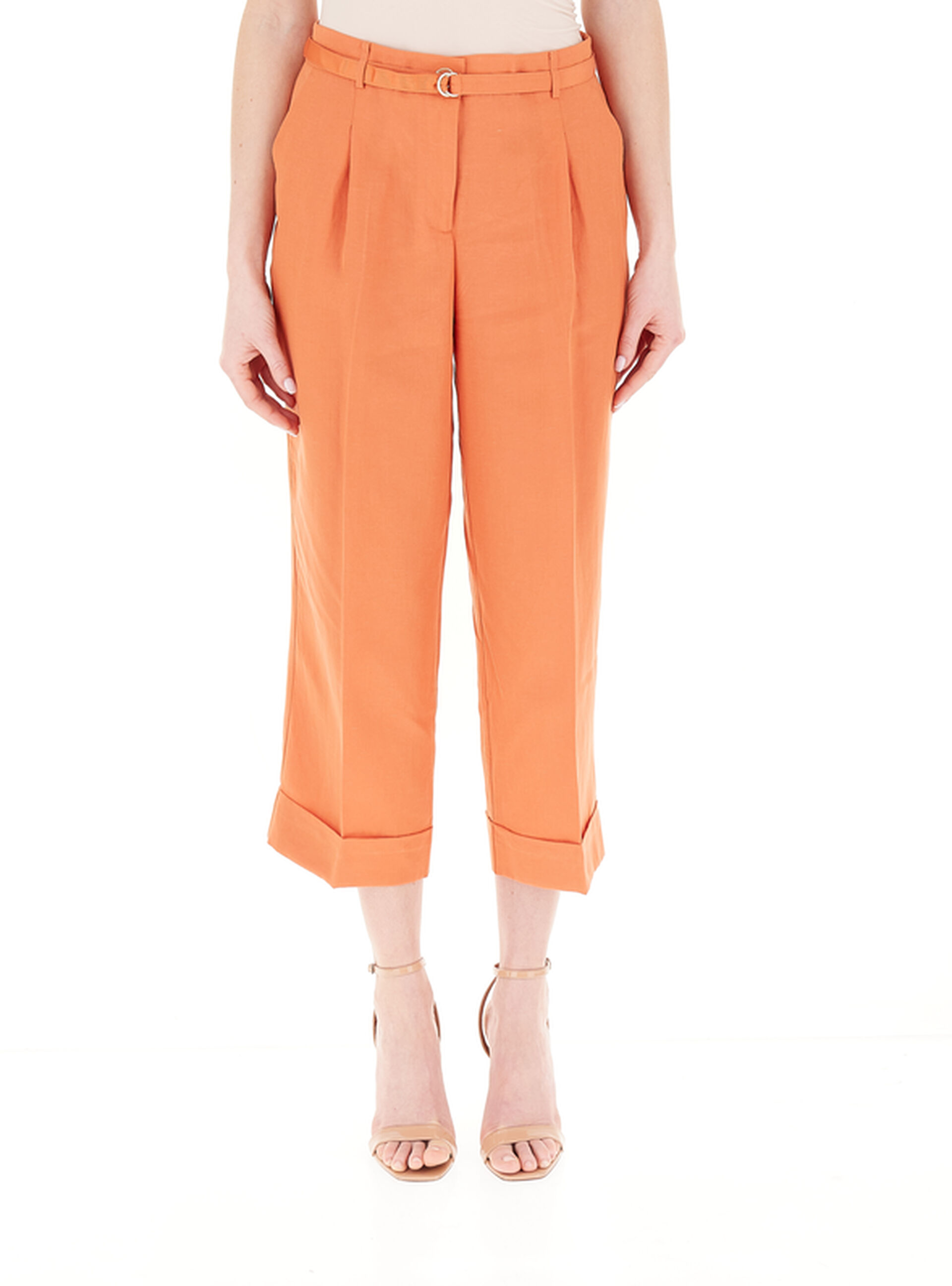 Pantalone pinces LIU JEANS ARANCIONE