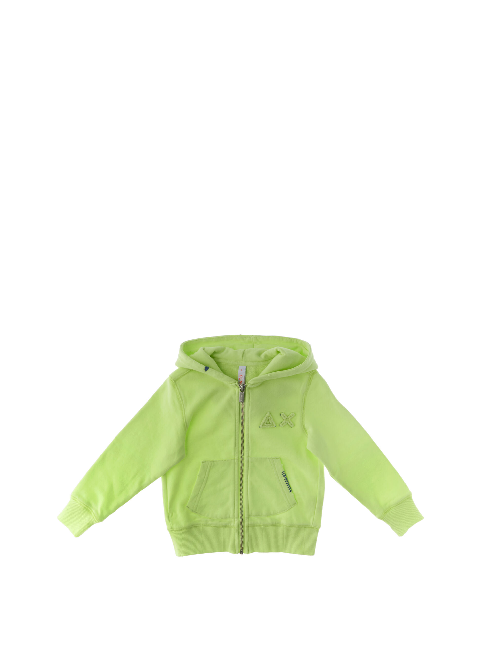 Felpa con cappuccio VERDE LIME