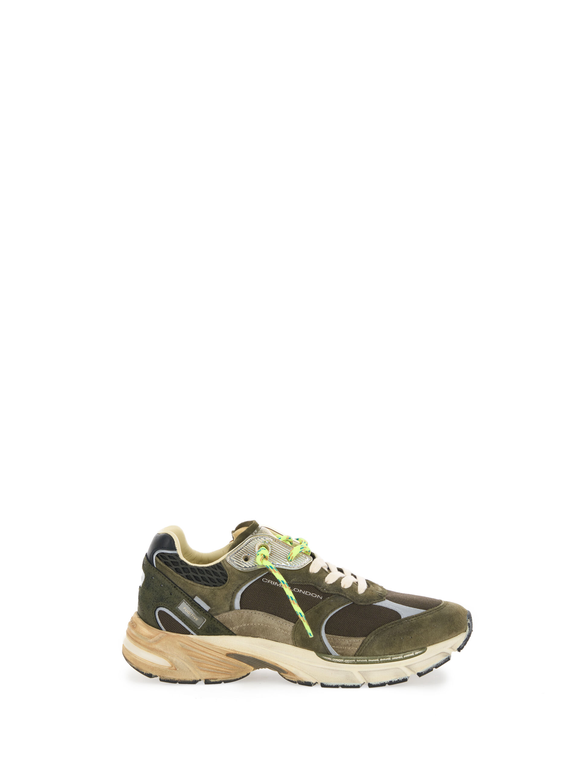 Sneakers con inserti VERDE MILITARE