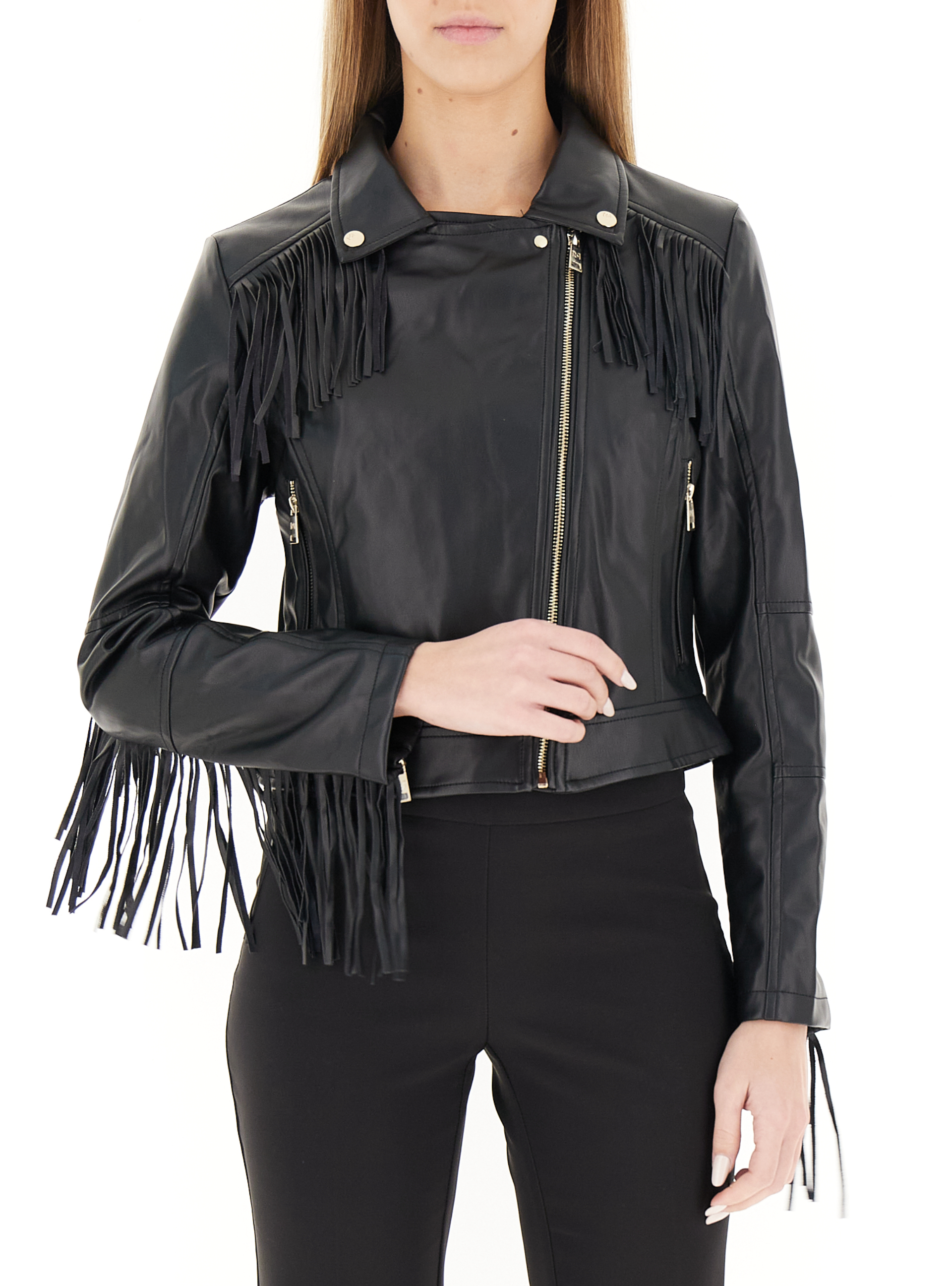 Chiodo in similpelle NERO XL