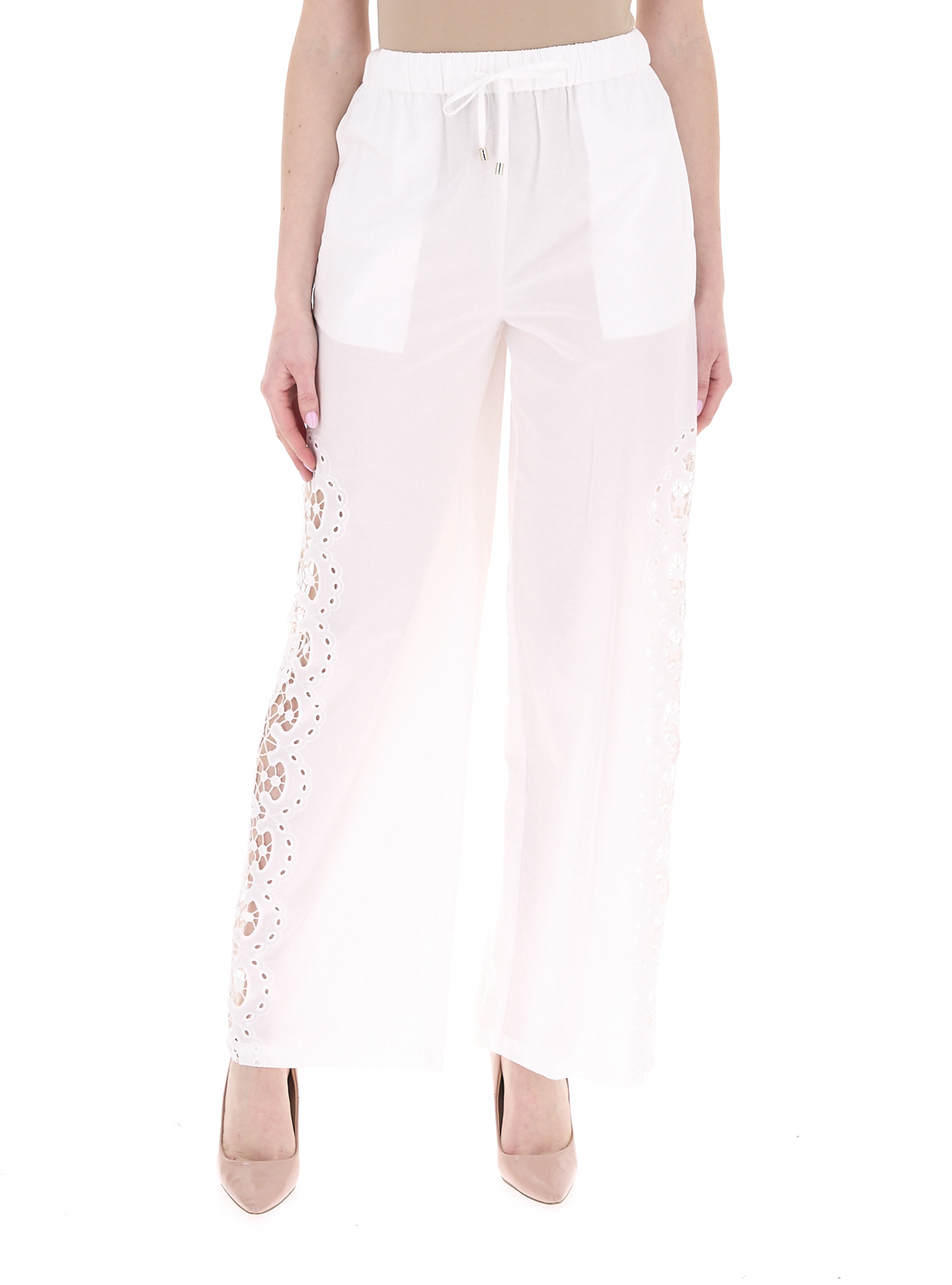 Pantalone con inserti PANNA 42