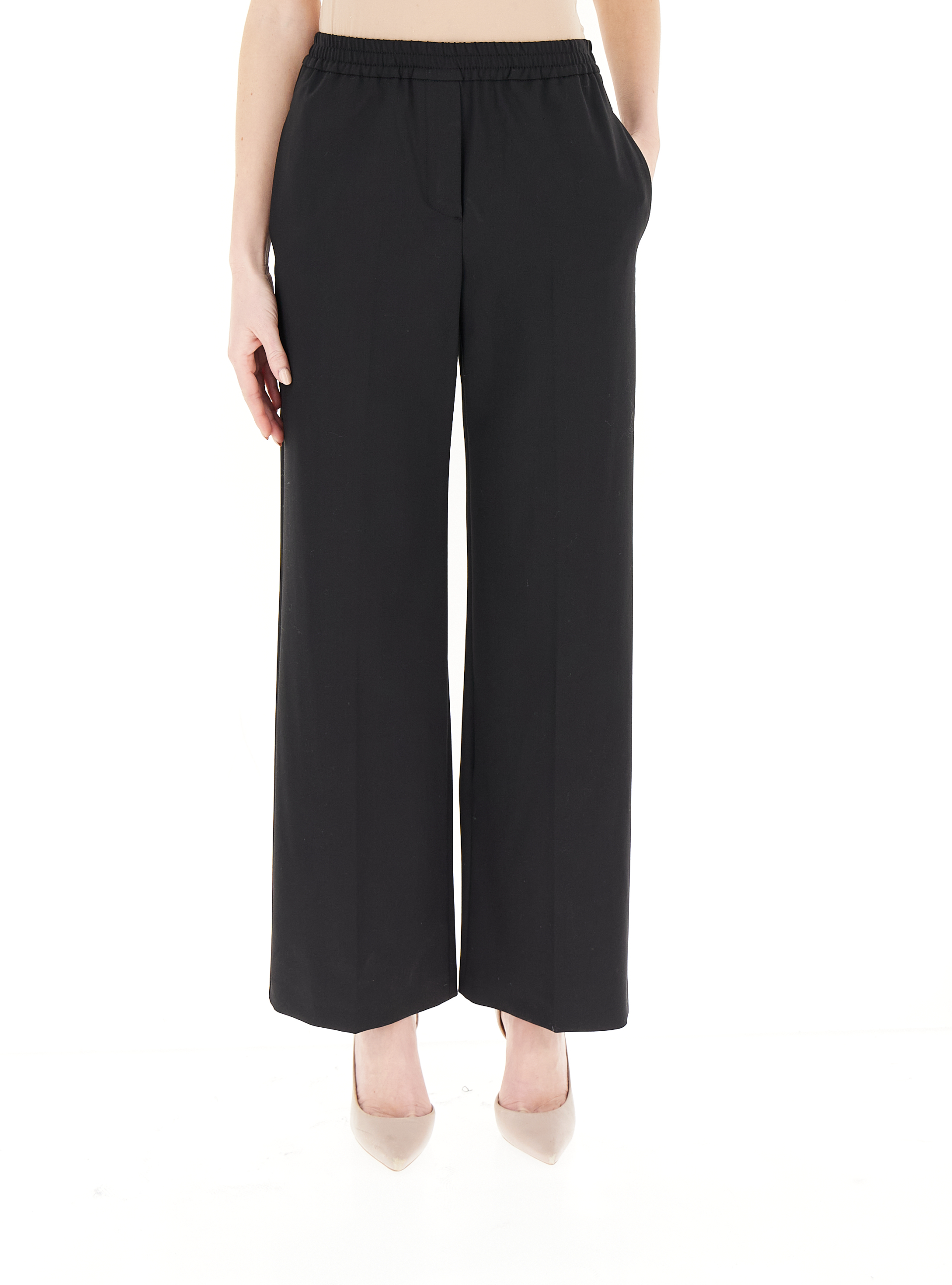 Pantalone misto lana NERO
