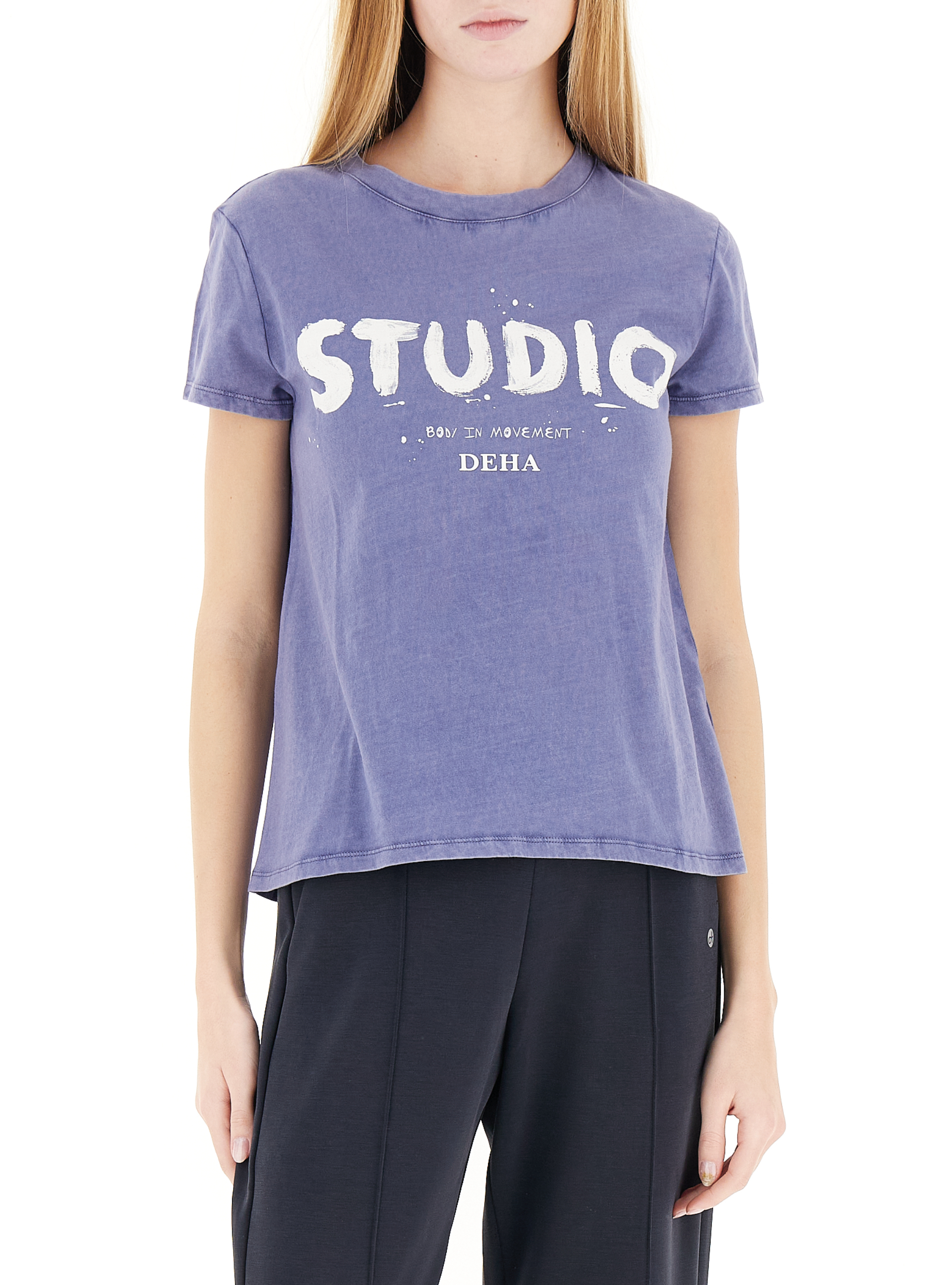 DEHA T-shirt girocollo BLU CHIARO