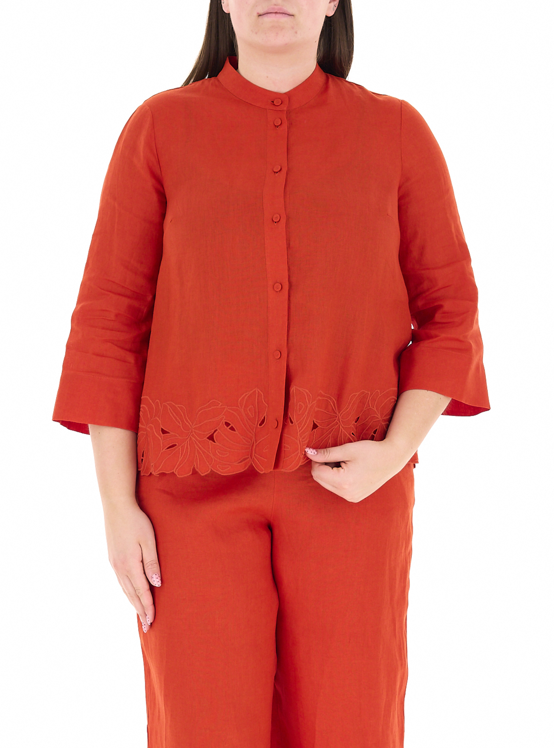 Camicia in lino COLLECTION ARANCIO INTENSO 54
