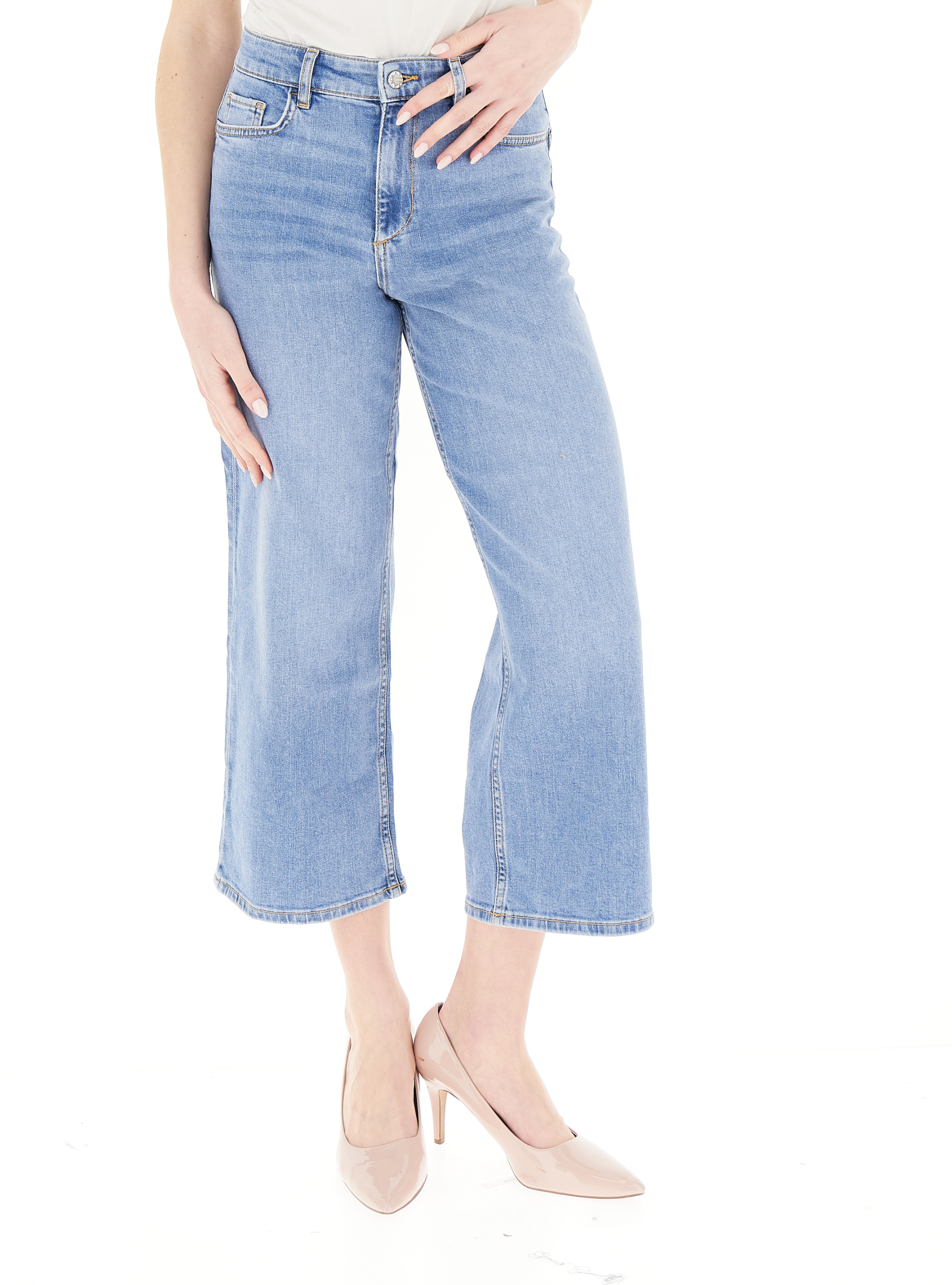Jeans in cotone AZZURRO CHIARO 25
