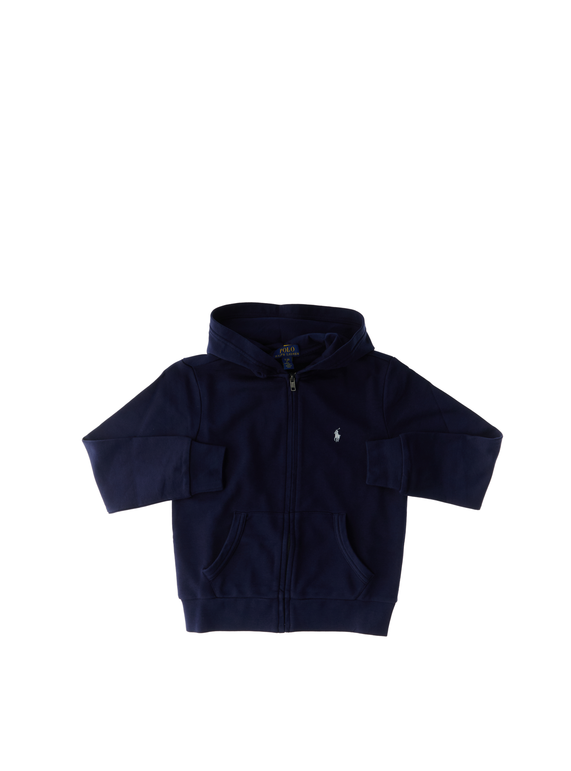 Felpa con zip POLO BOYS BLU NAVY
