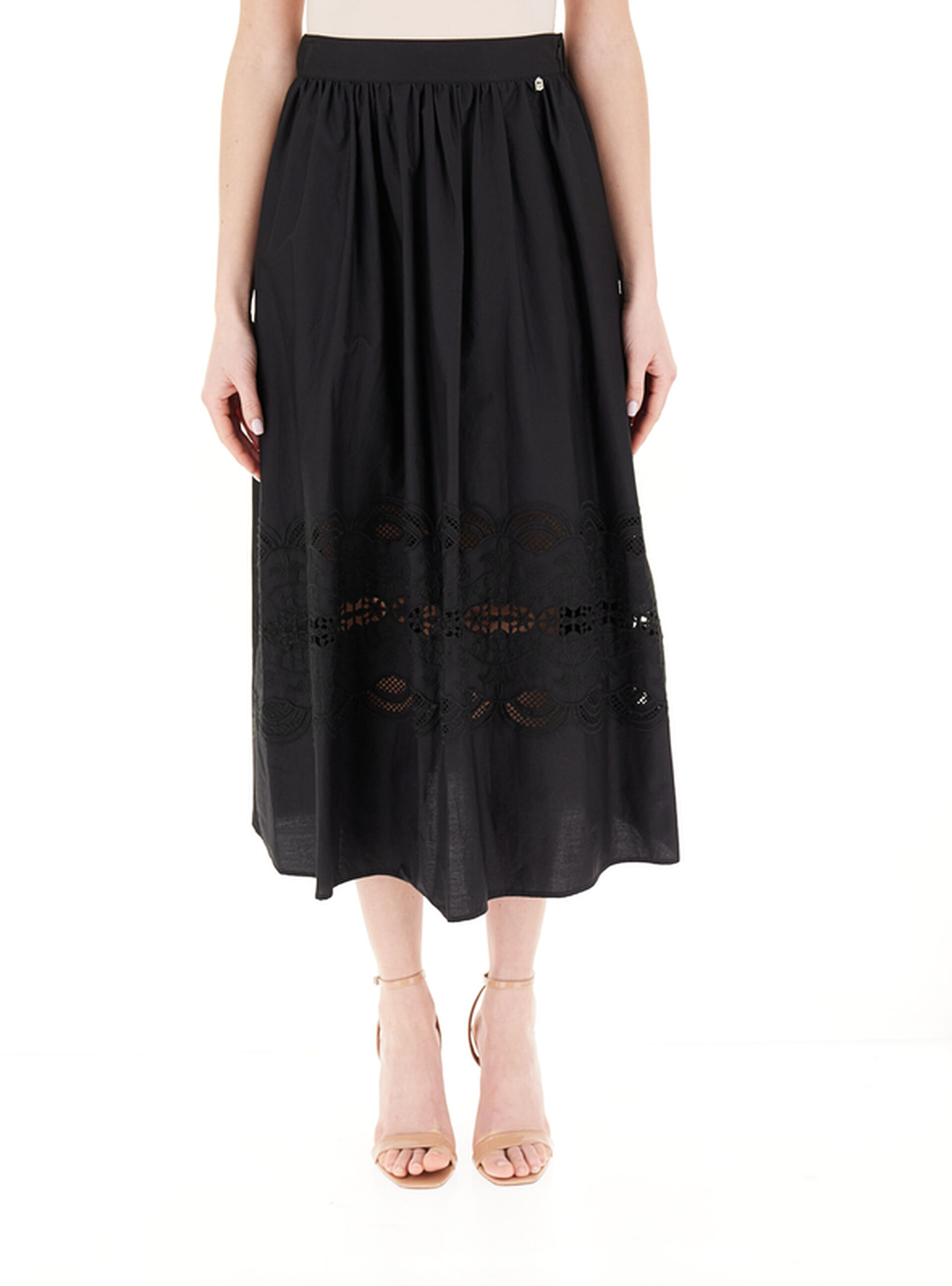 Gonna in cotone LIU JEANS NERO