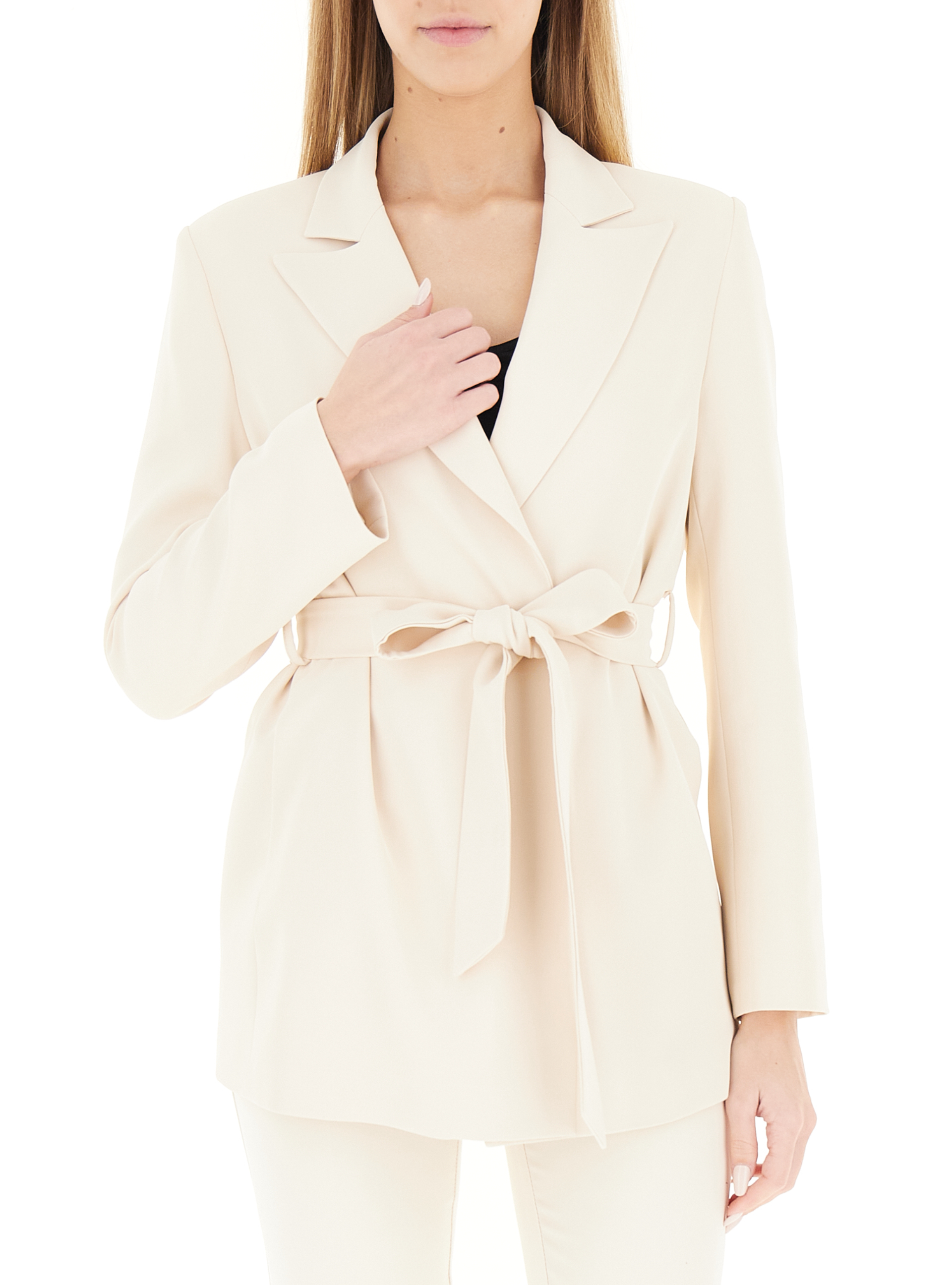 Blazer con fiocco BEIGE