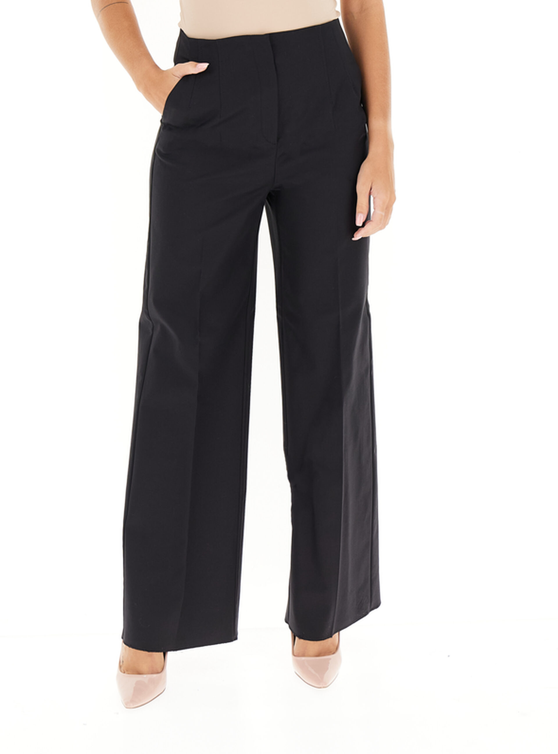 Pantalone vita alta NERO 46