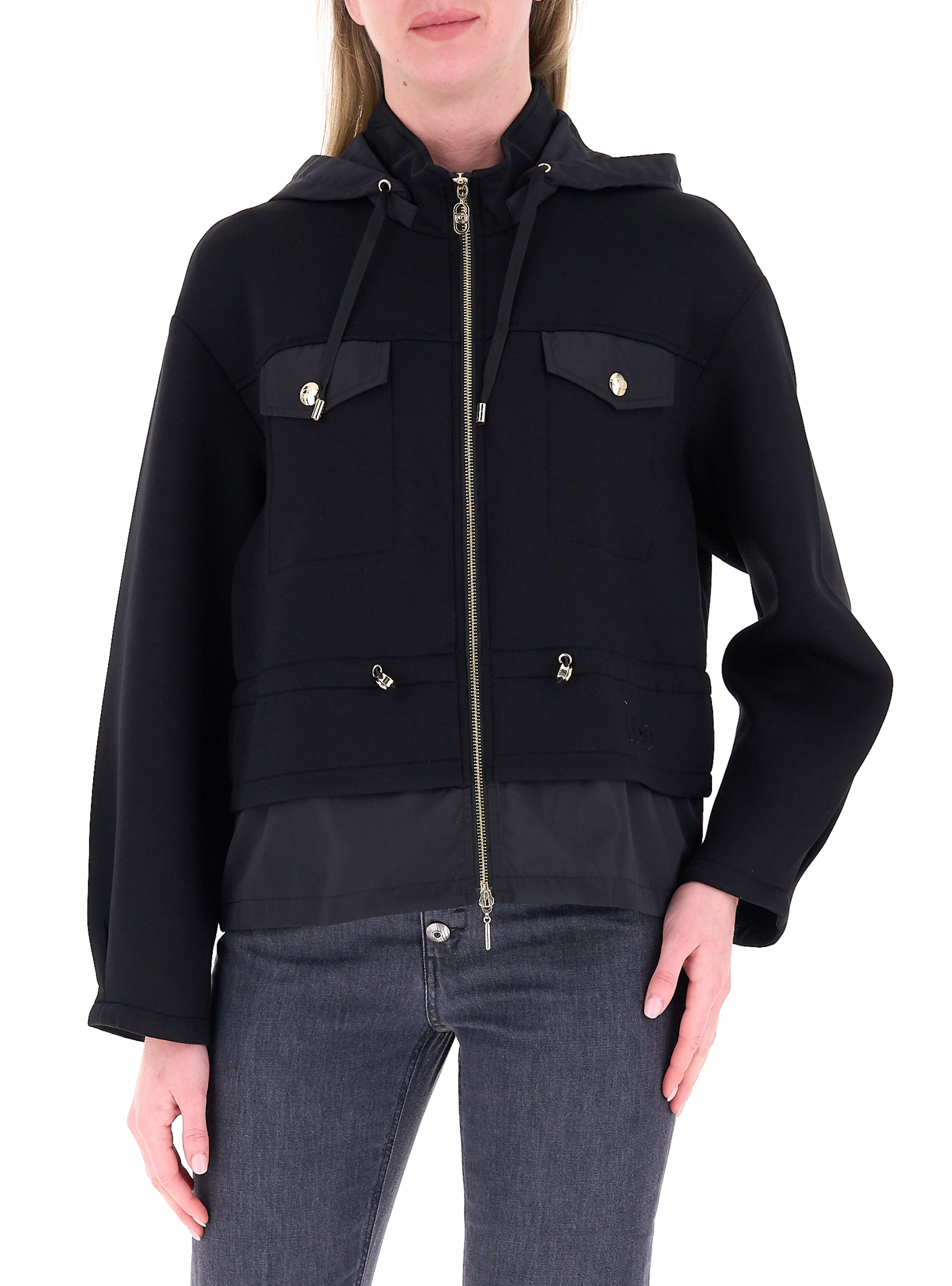 Felpa con cappuccio SPORT NERO XS