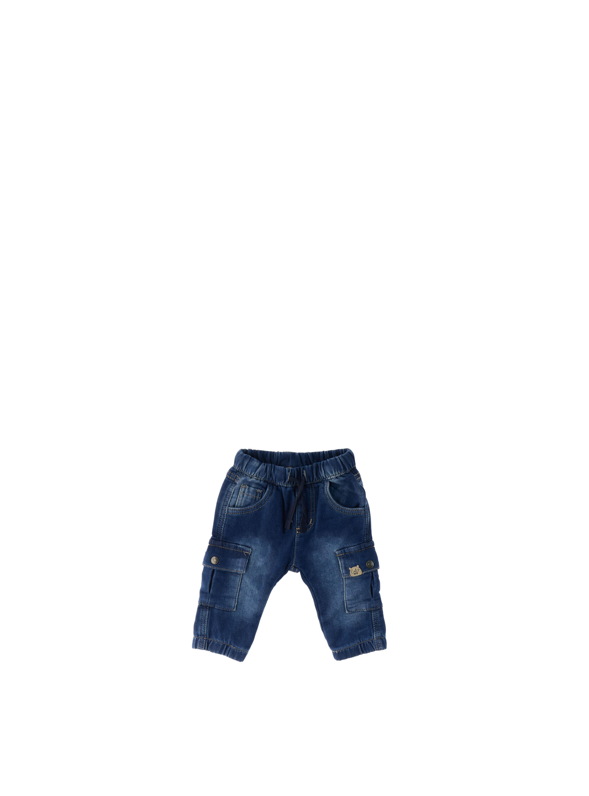 IDO Jeans cargo NURSERY BLU 9M