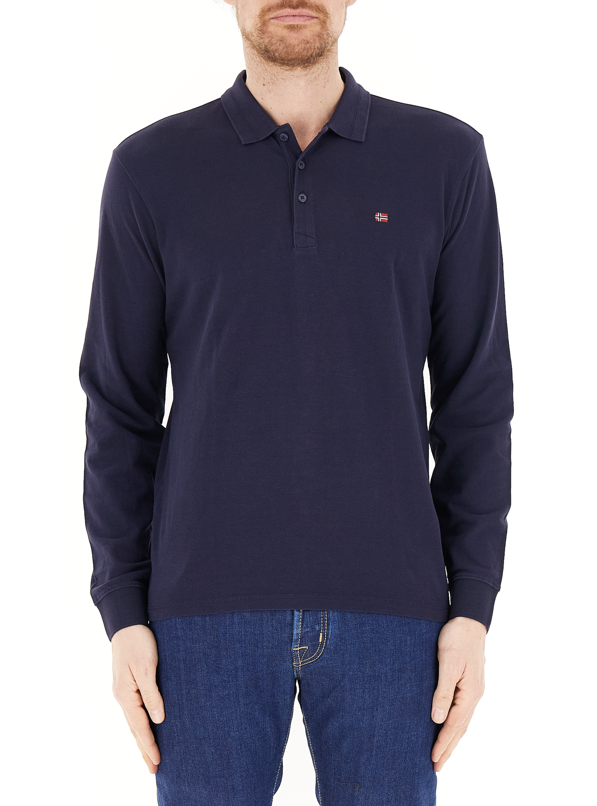 Polo maniche lunghe BLU NAVY S