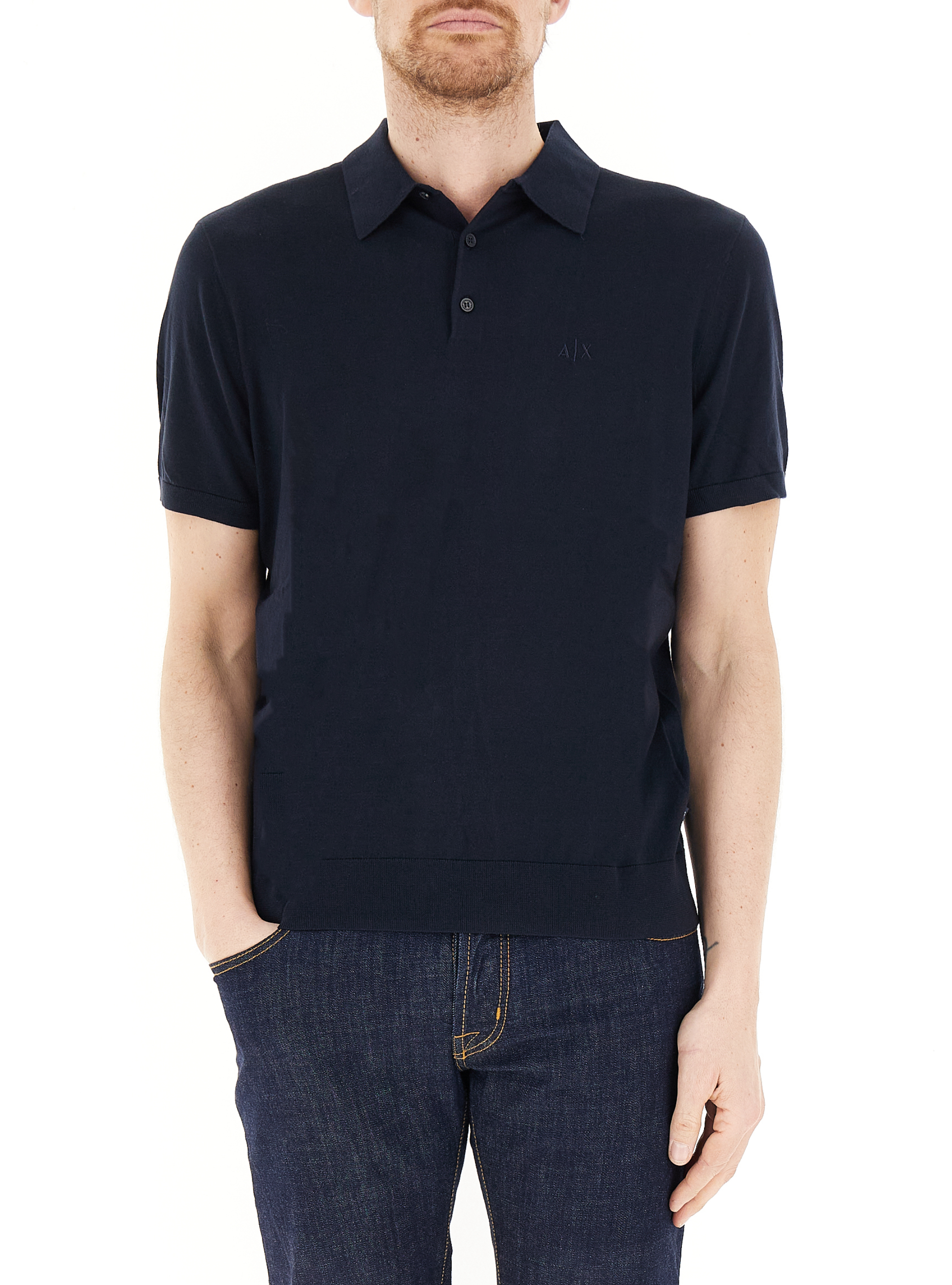 Polo in maglia BLU NAVY XXL