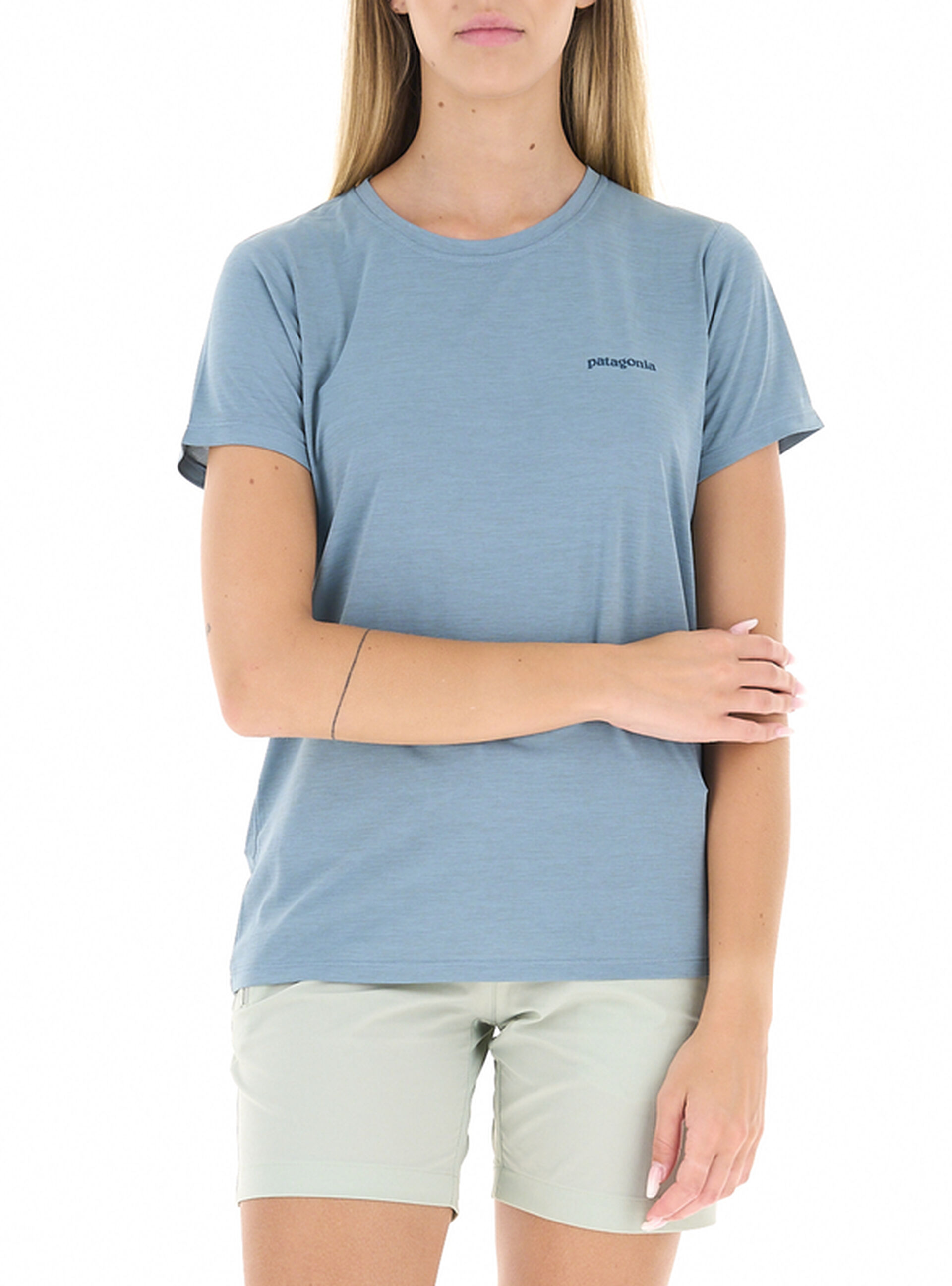 T-shirt tessuto tecnico AZZURRO POLVERE L