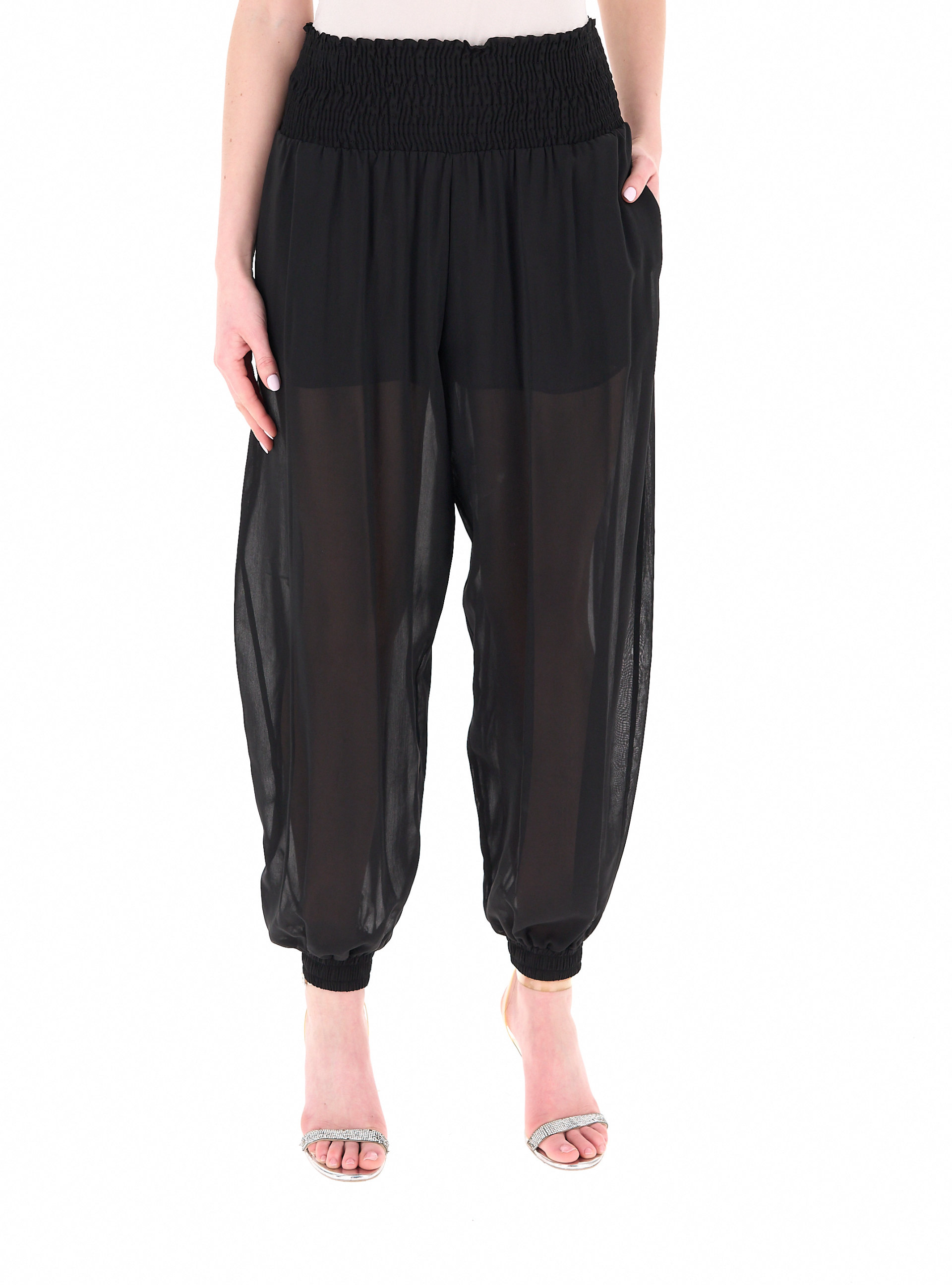 Pantalone misto viscosa NERO M