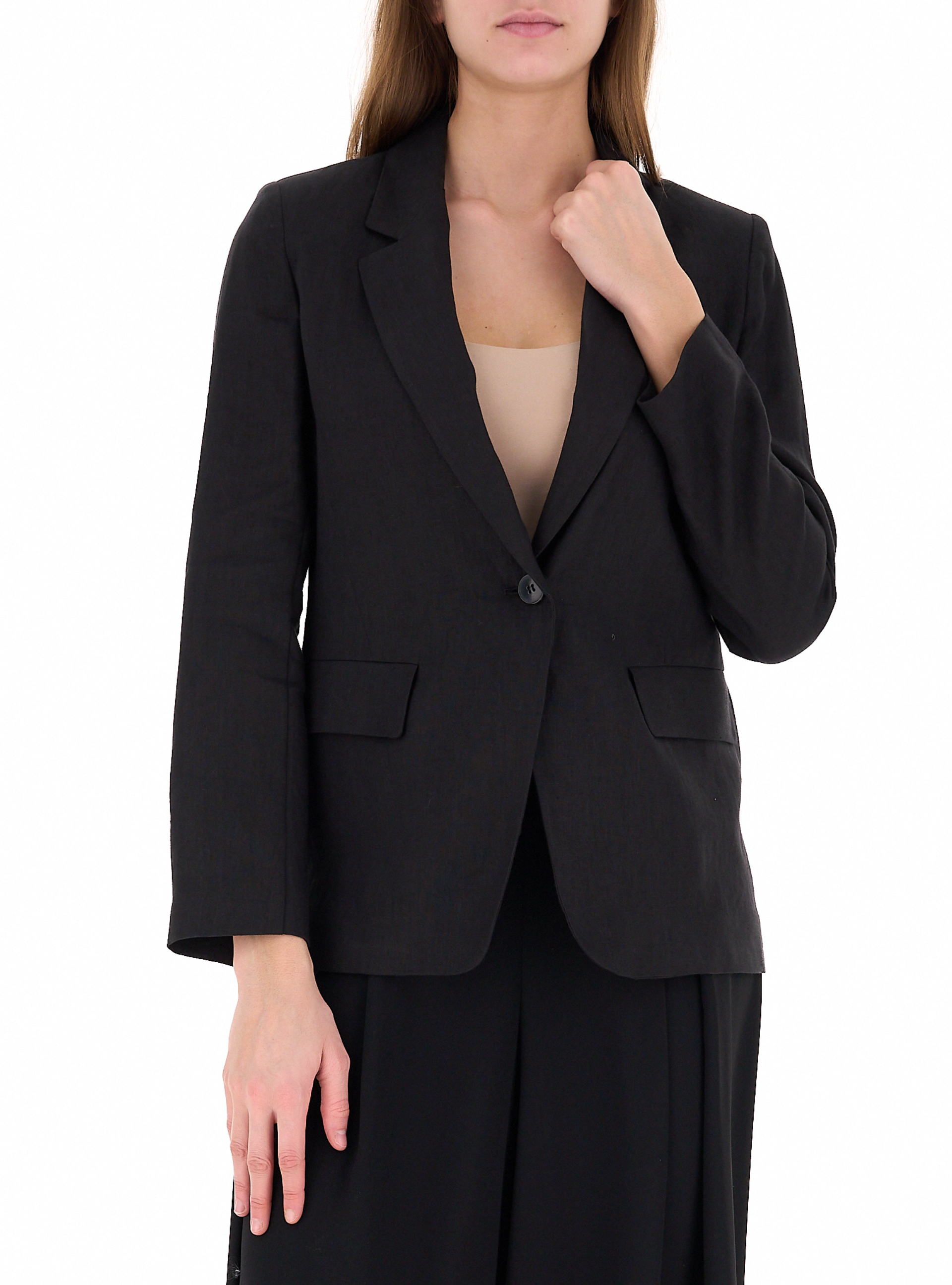 EMME MARELLA Blazer in lino NERO