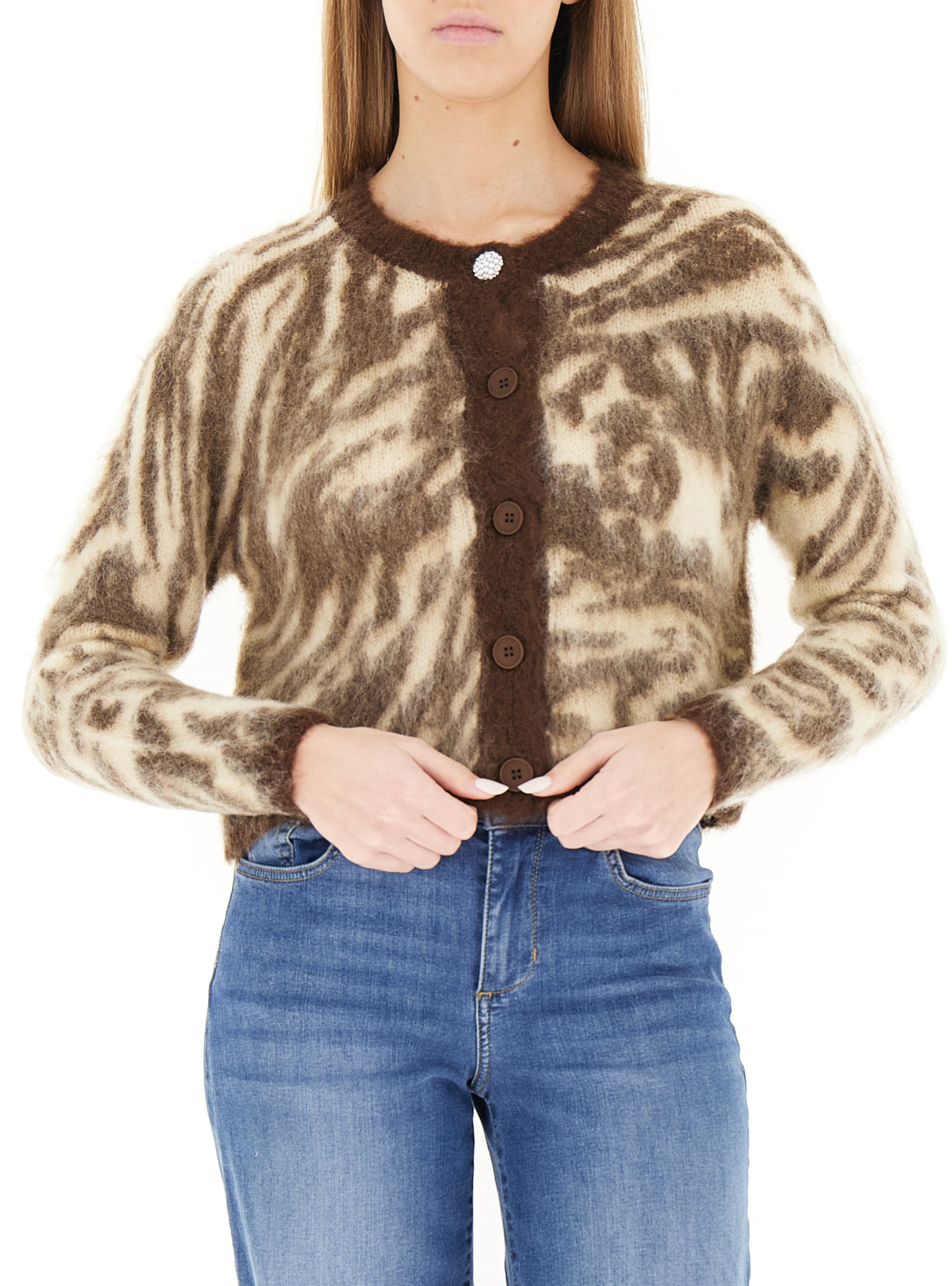 Cardigan misto mohair NOCCIOLA UNI