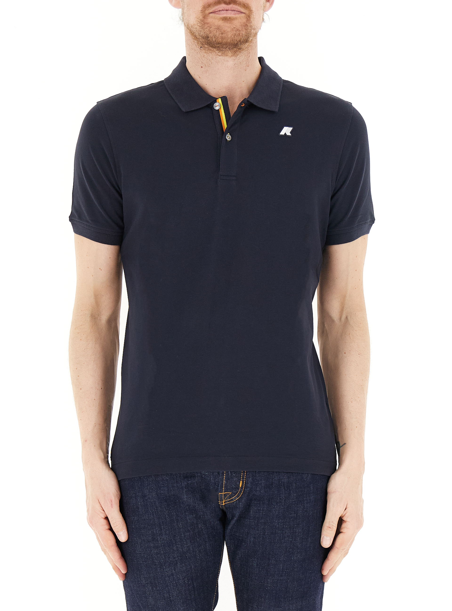 K-way Polo in cotone BLU NOTTE