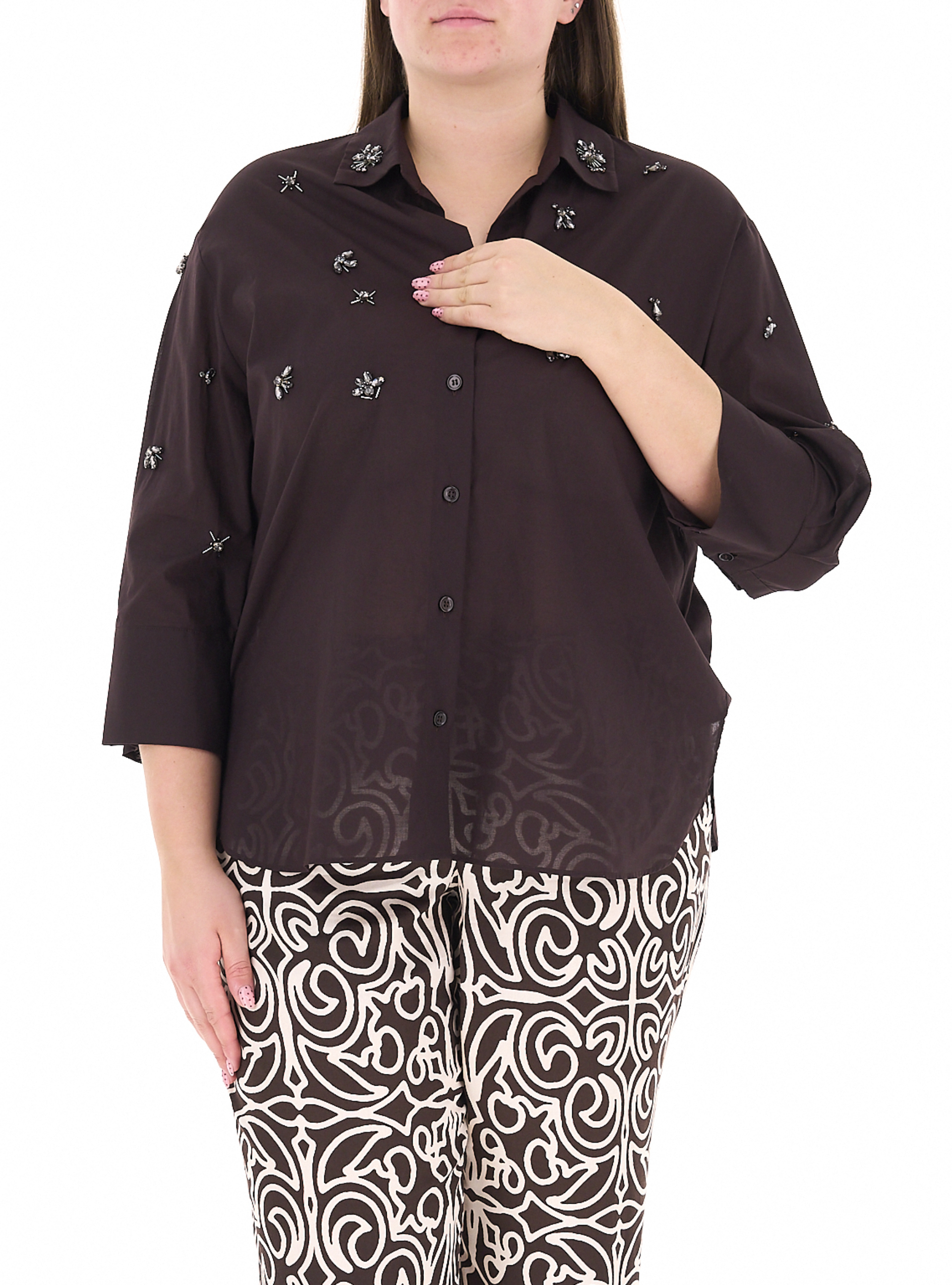 Camicia con inserti LUISA VIOLA X MARA VENIER