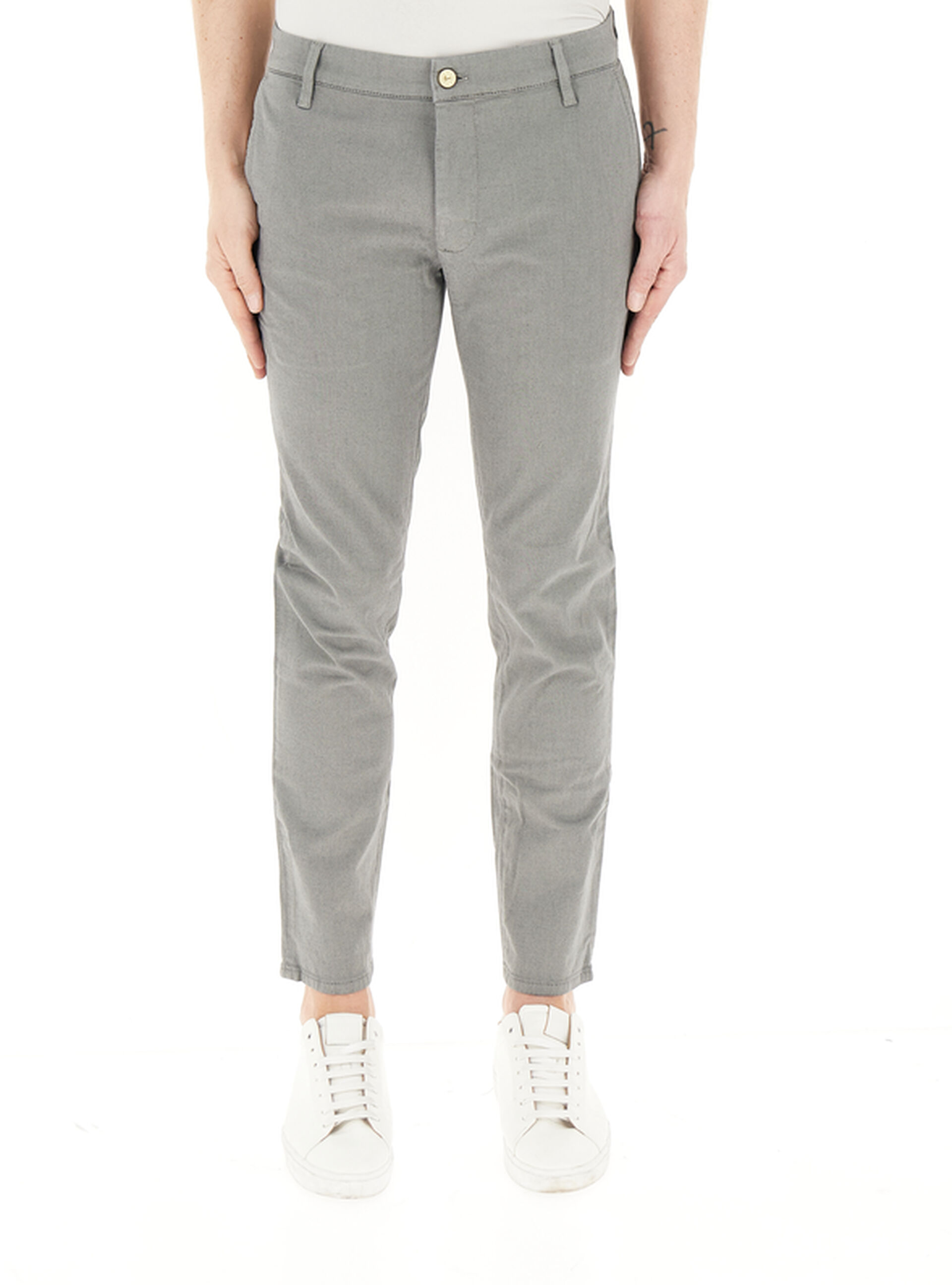 Pantalone slim GRIGIO TÉ VERDE 34