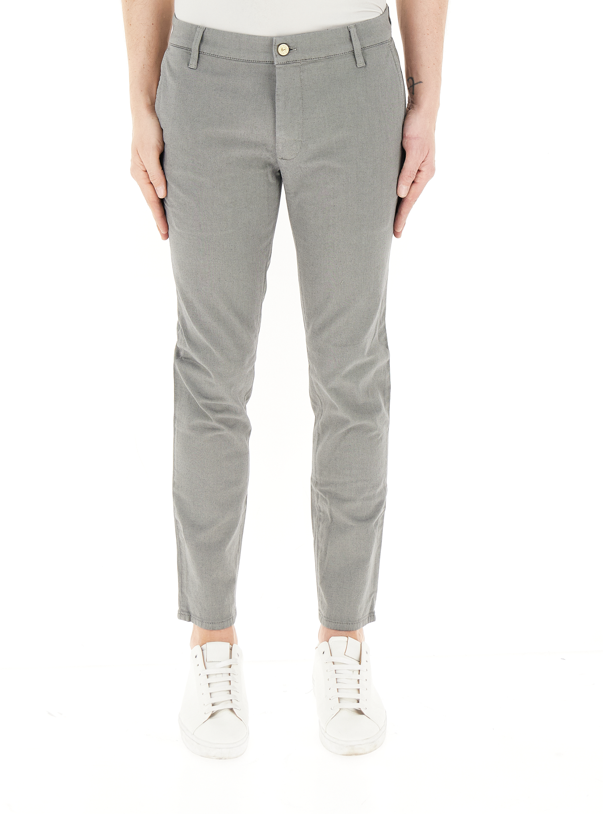 Pantalone slim GRIGIO TÉ VERDE