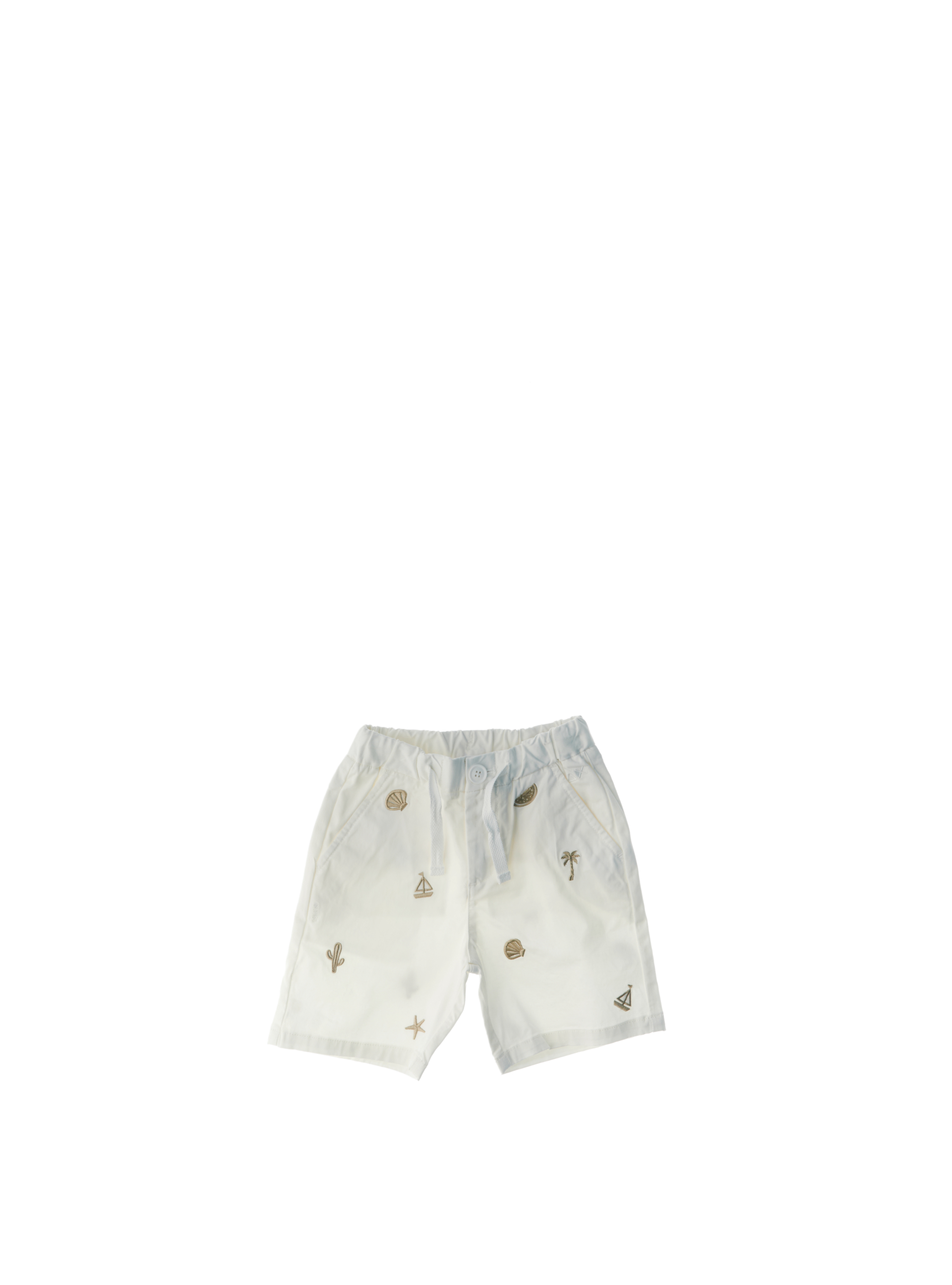 SUN68 Bermuda in cotone PANNA