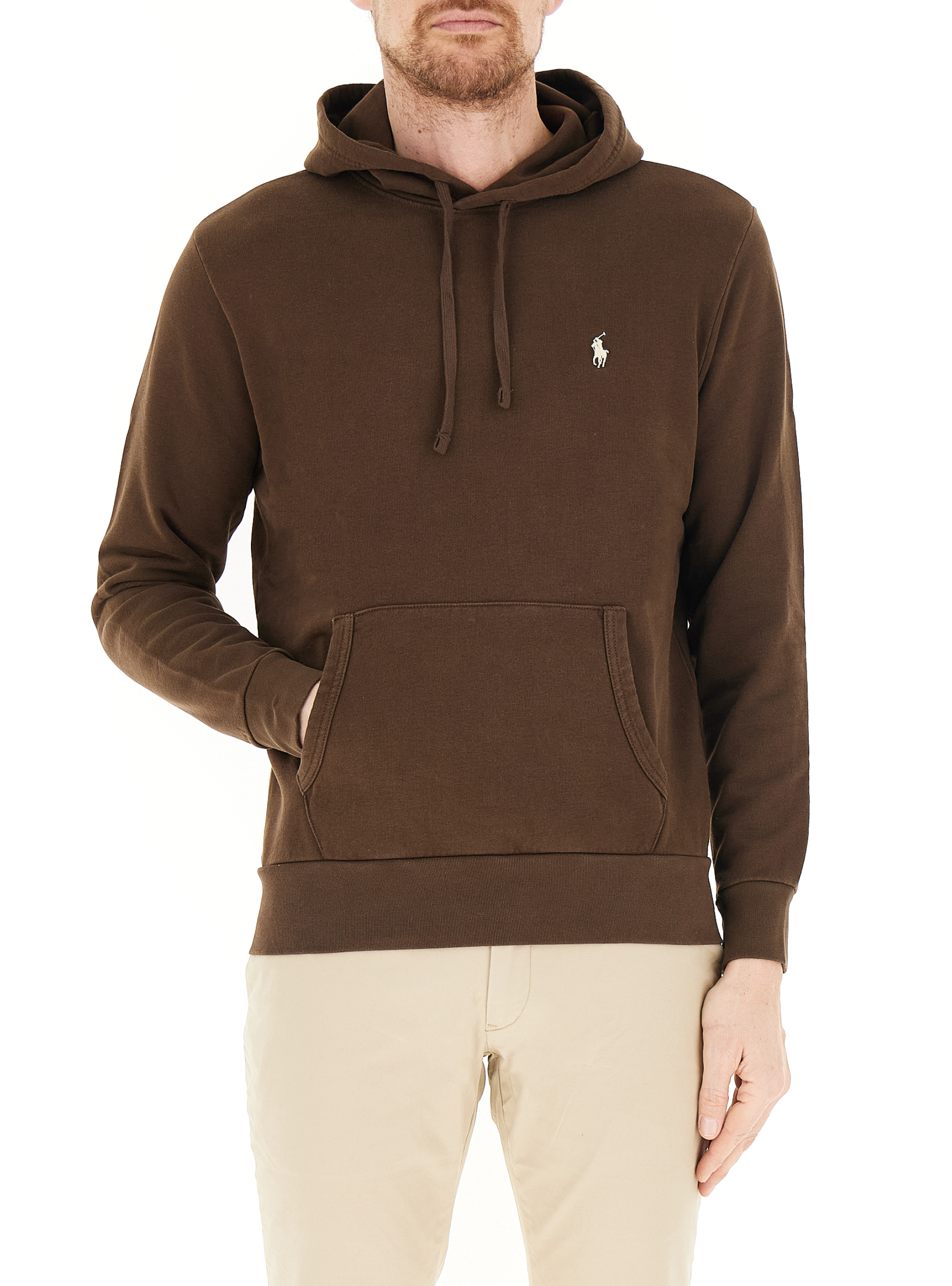 Felpa con cappuccio POLO MARRONE L
