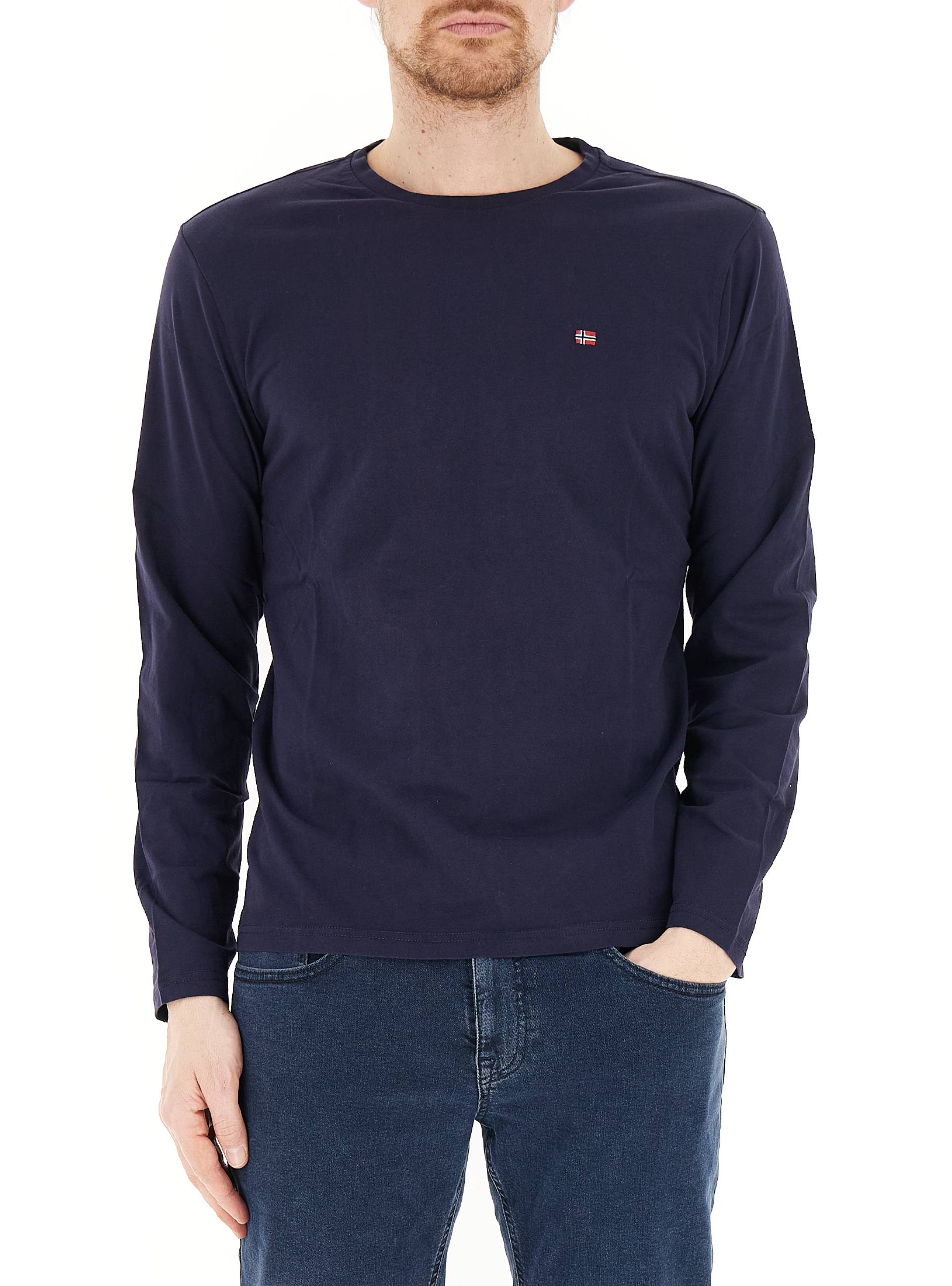 T-shirt maniche lunghe BLU NAVY M