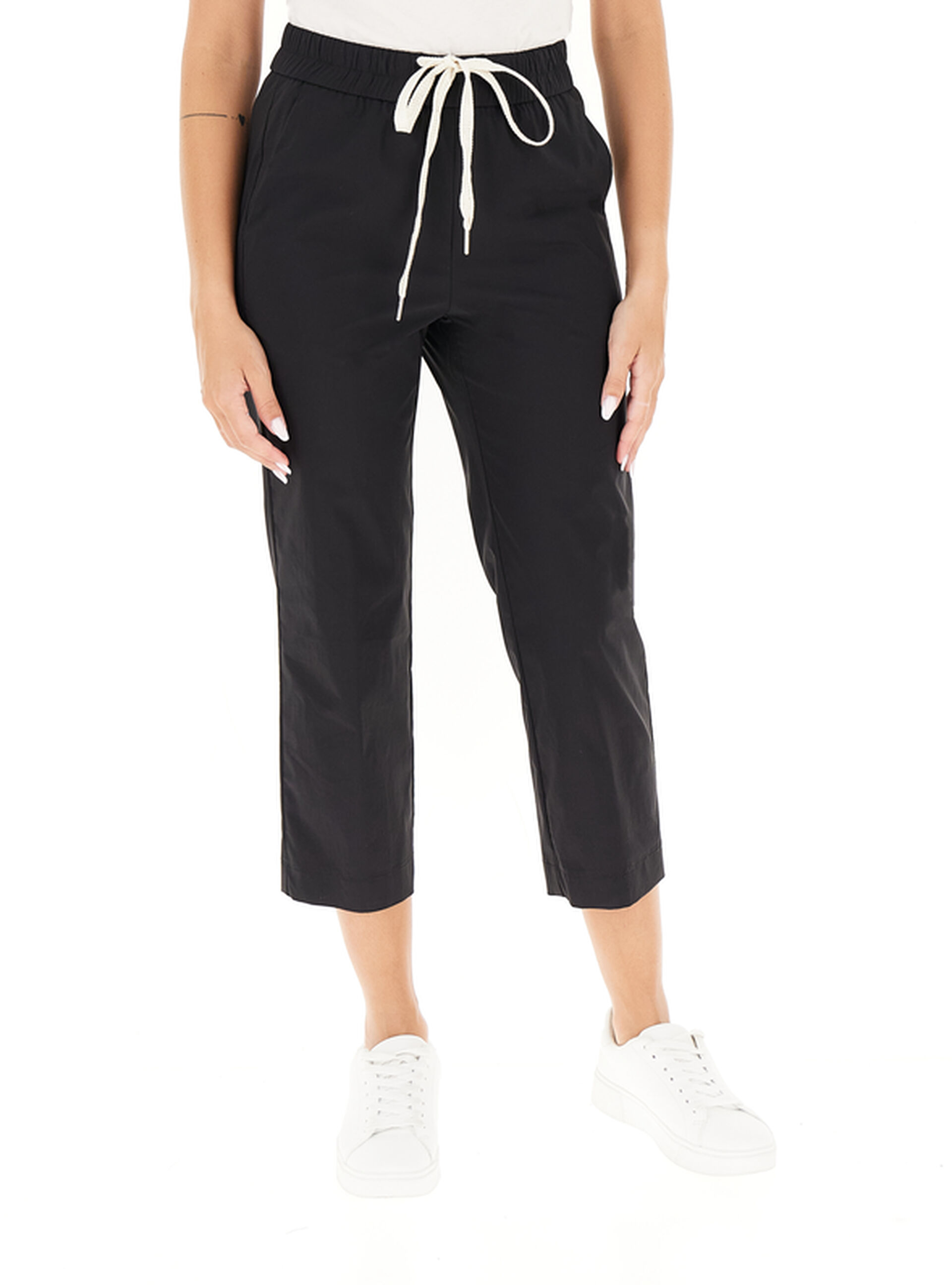 Pantalone misto cotone NERO