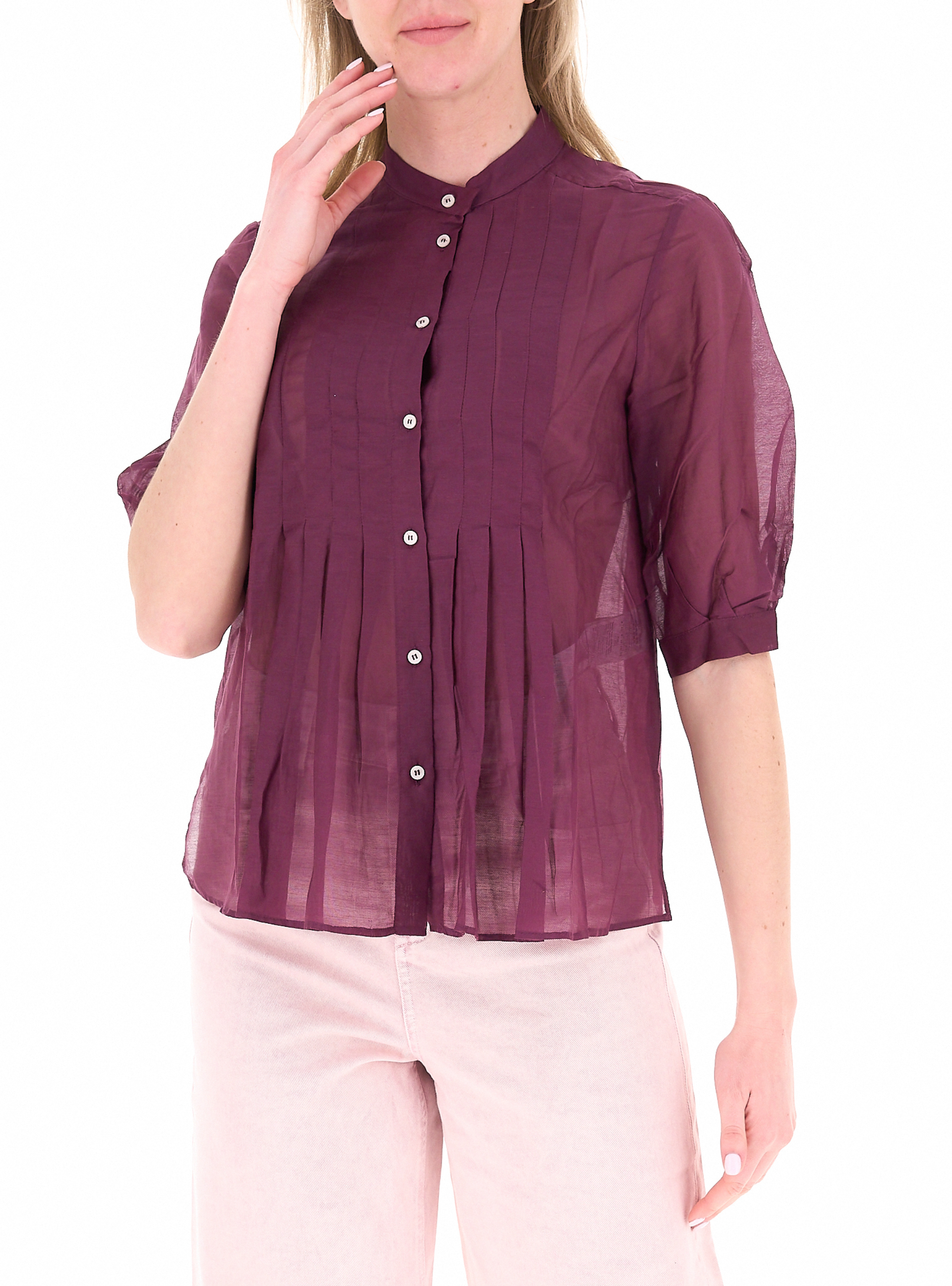 Blusa maniche 3/4 BORDEAUX