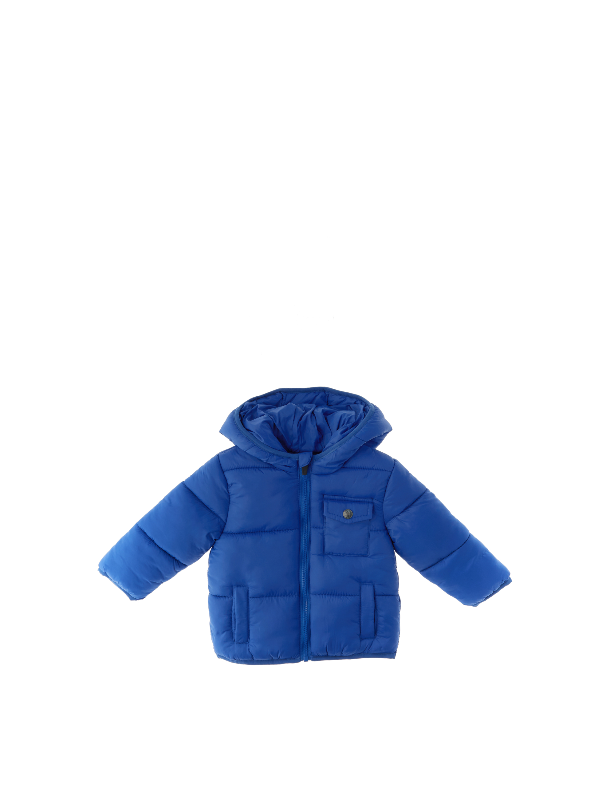 Piumino con cappuccio BLU ELETTRICO 4A