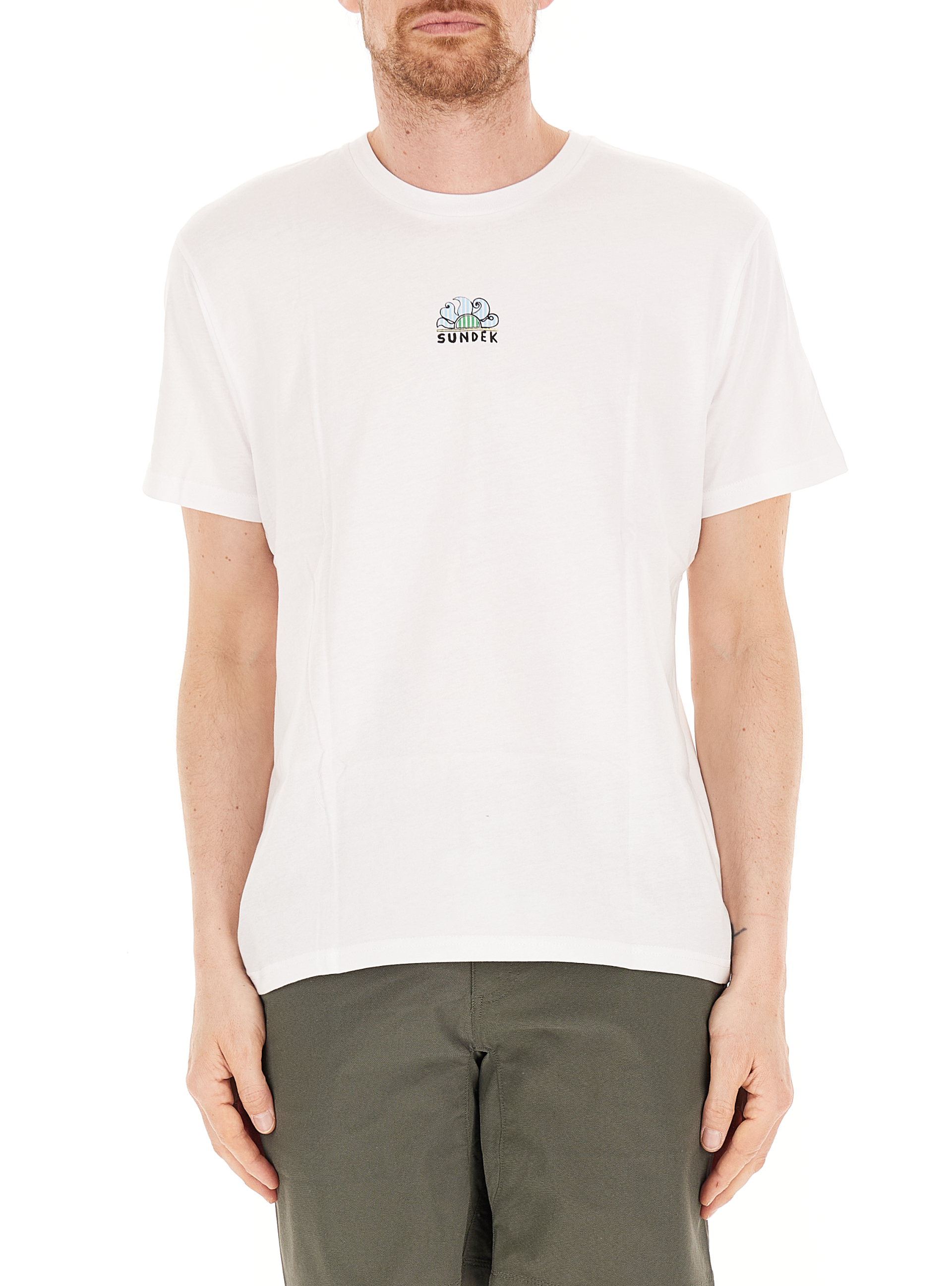 SUNDEK T-shirt girocollo PANNA