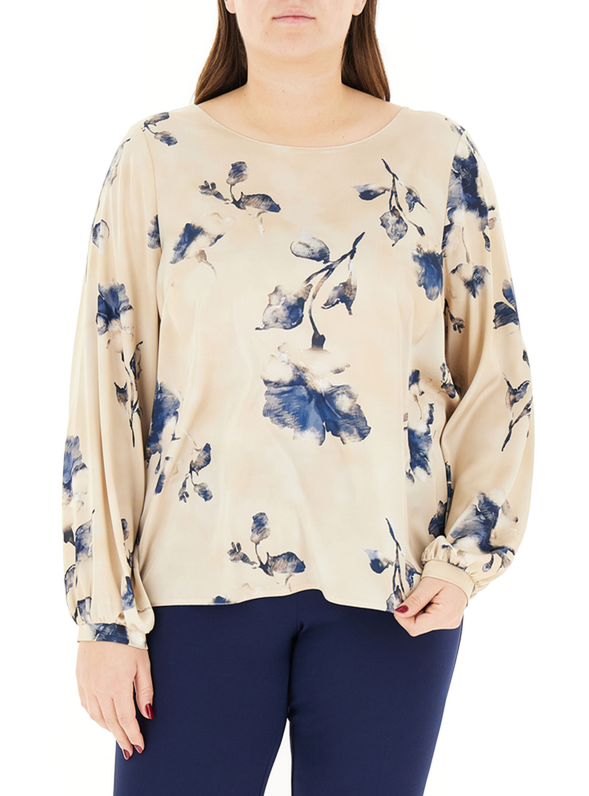 Blusa girocollo BEIGE 54