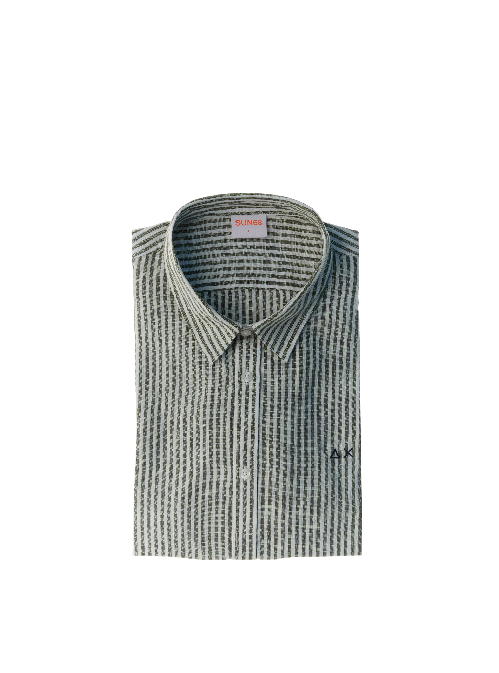 SUN68 Camicia a righe GRIGIO