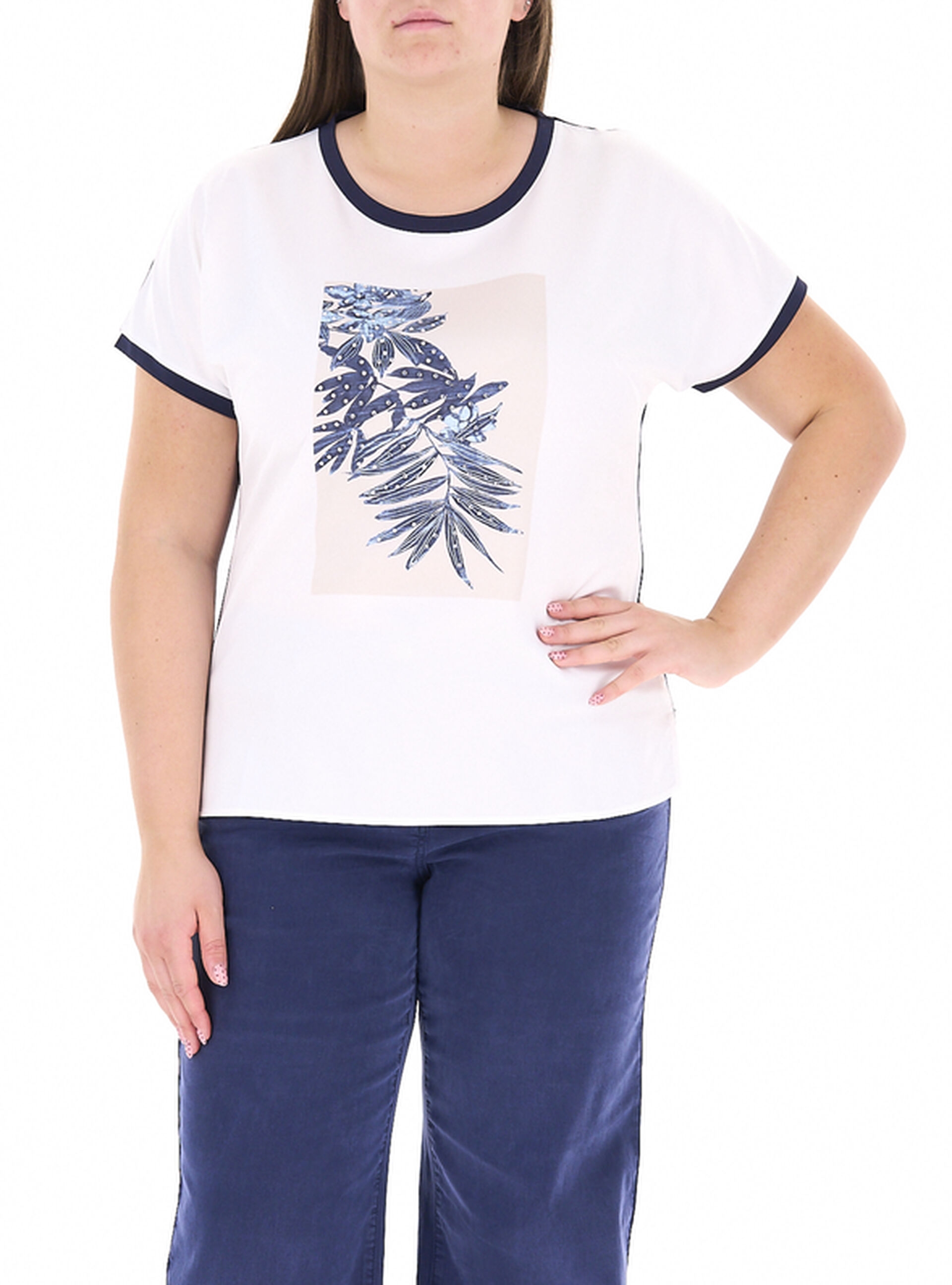 T-shirt girocollo BLU S