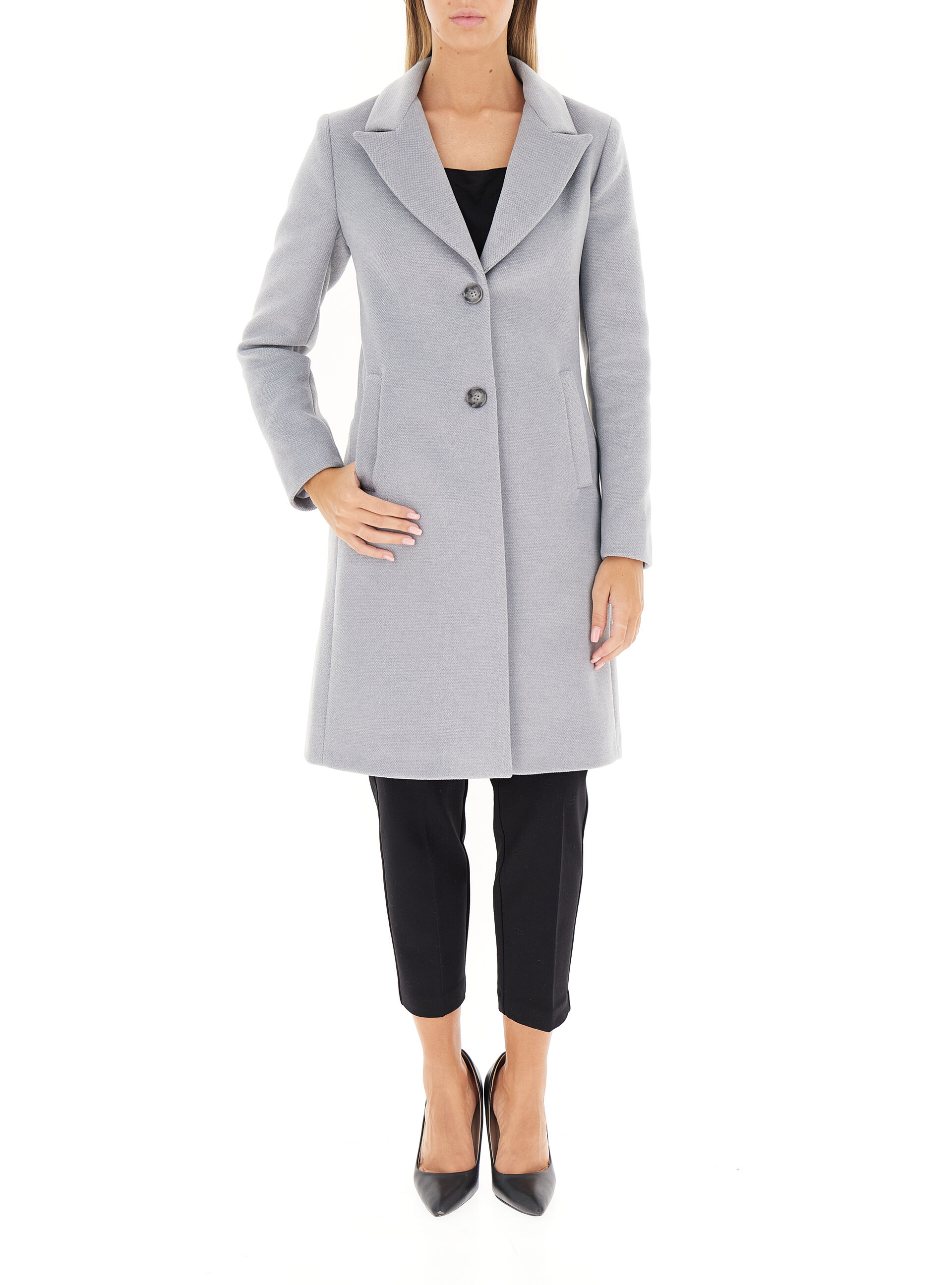 Cappotto monopetto GRIGIO CHIARO XS