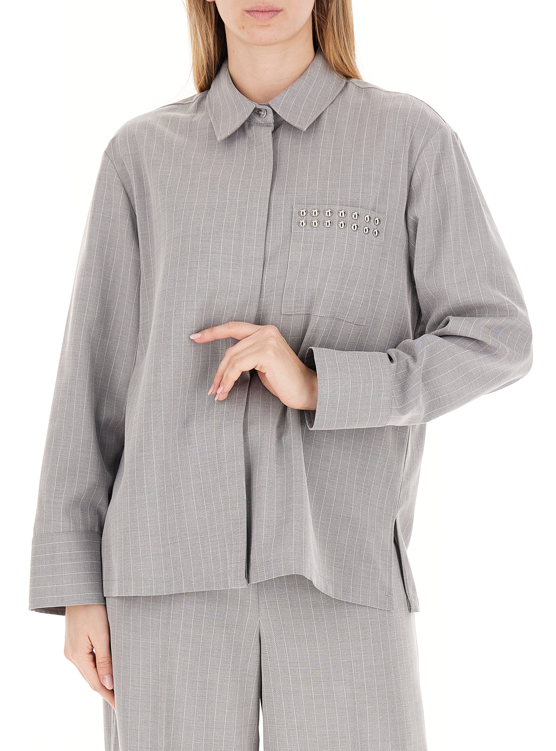 Camicia maniche lunghe LIU JEANS GRIGIO 42