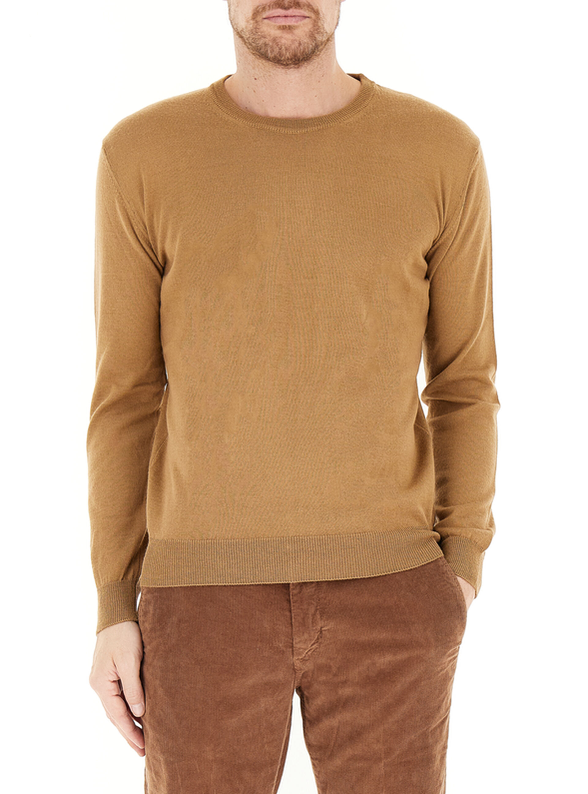 Maglione misto lana CAMMELLO XL