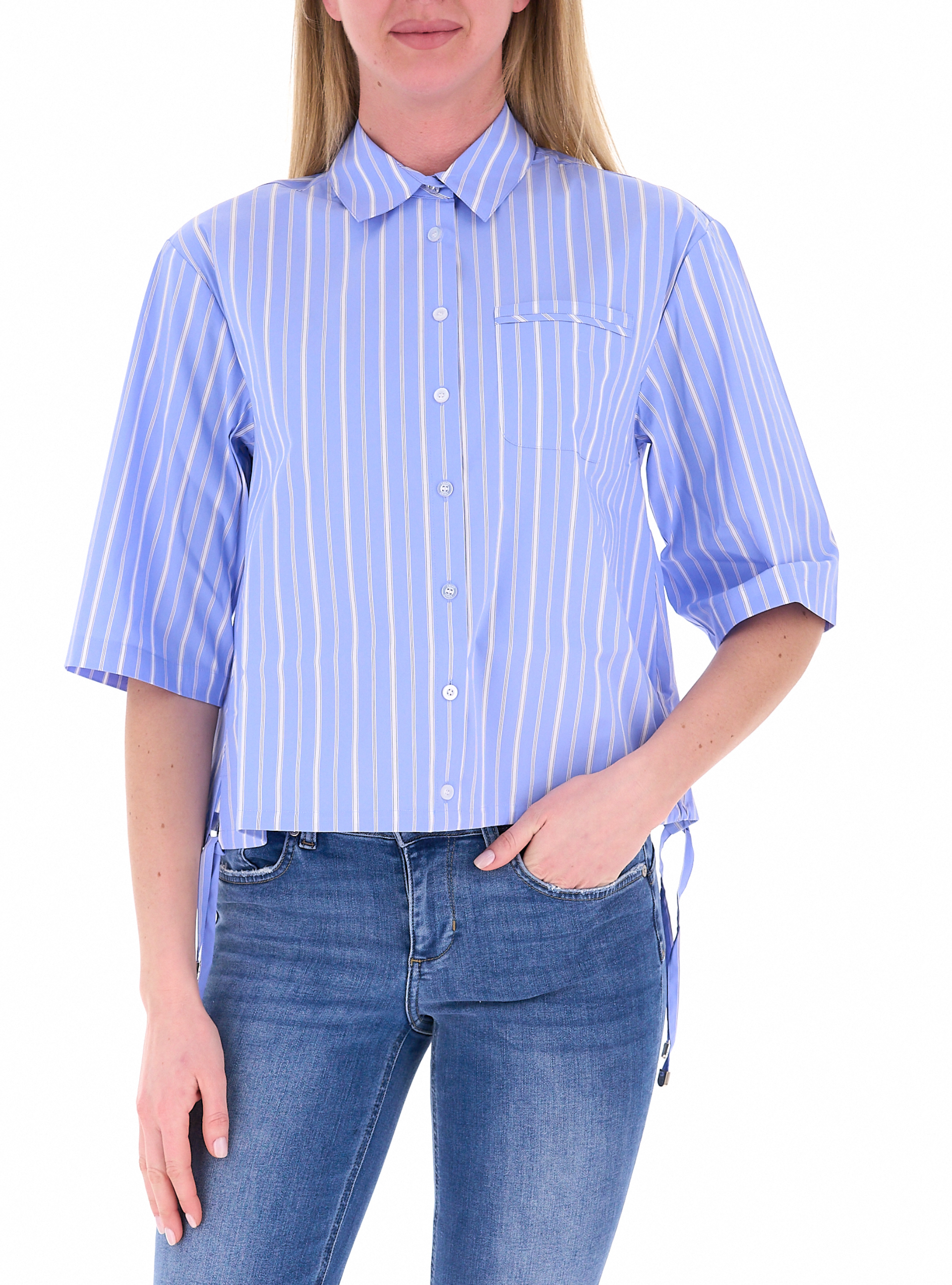 Camicia a righe LIU JEANS AZZURRO OXFORD