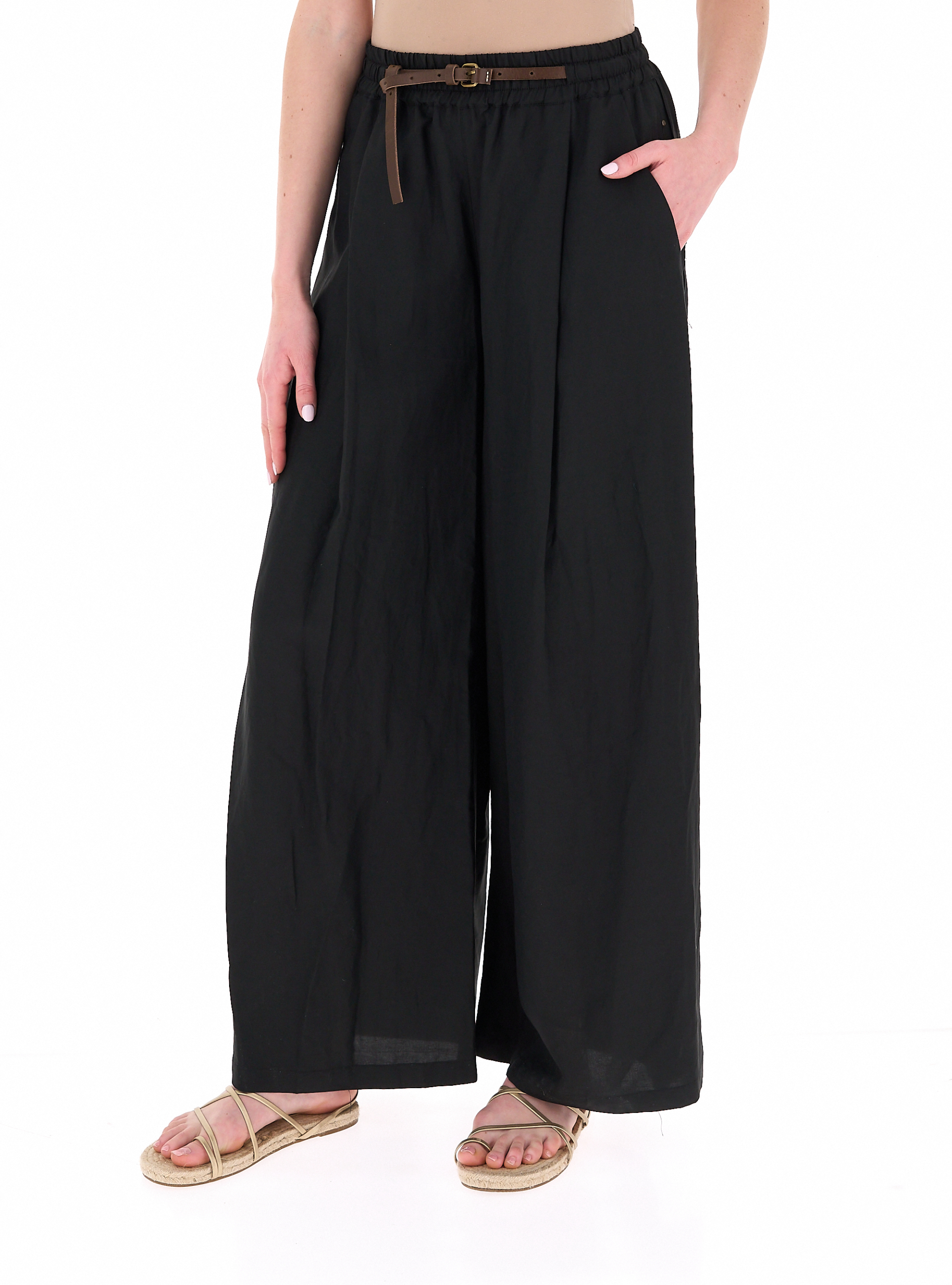 Pantalone wide leg NERO S