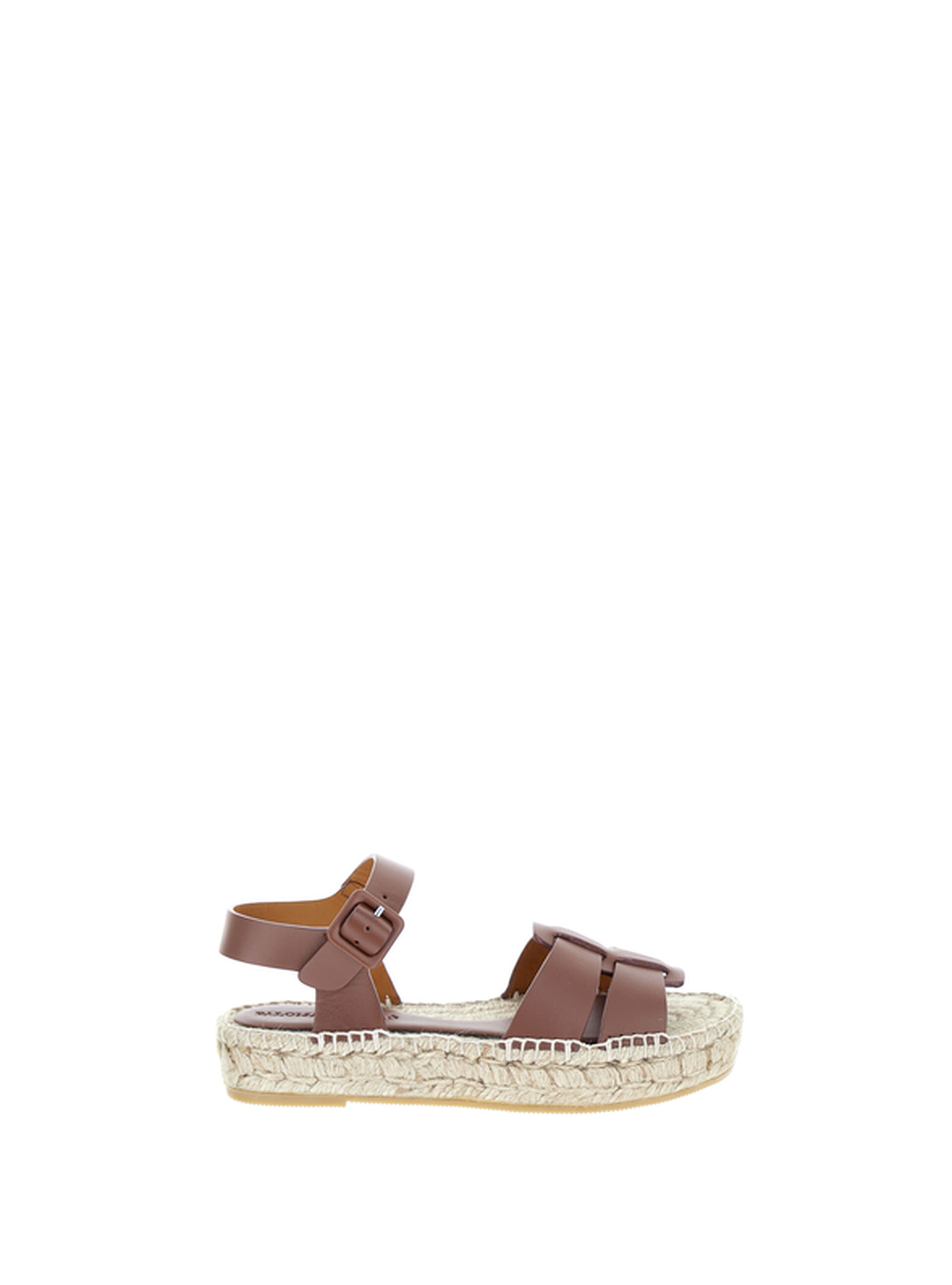 PALOMA BARCELÓ Espadrillas in pelle MARRONE