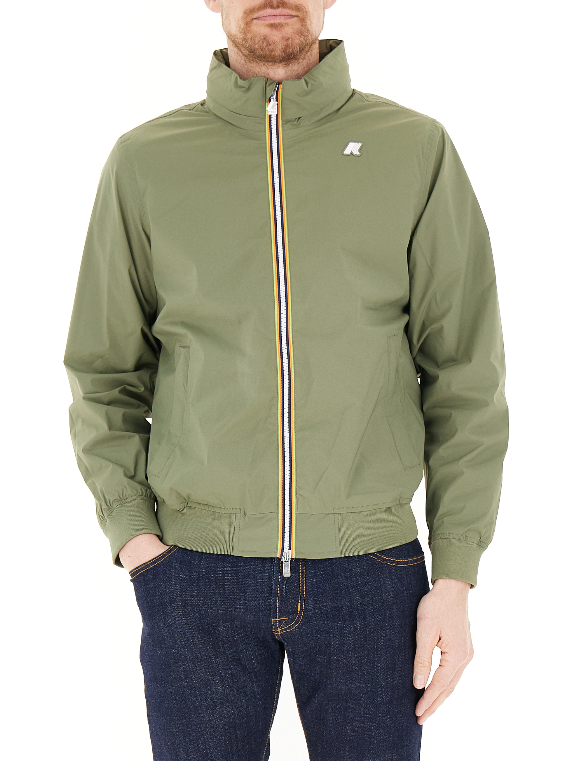 K-way Bomber antivento VERDE OLIVA