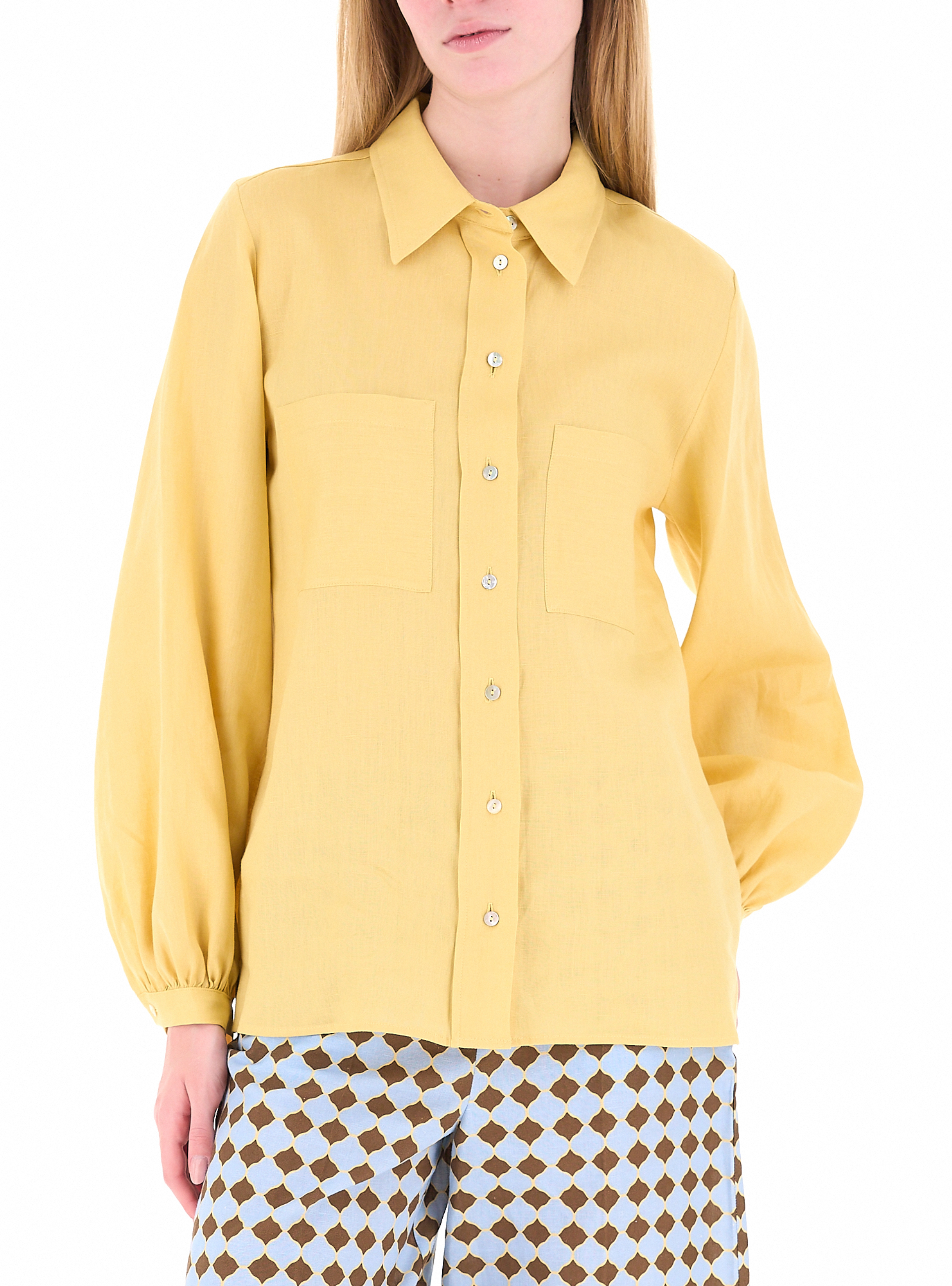 I BLUES Camicia in lino GIALLO