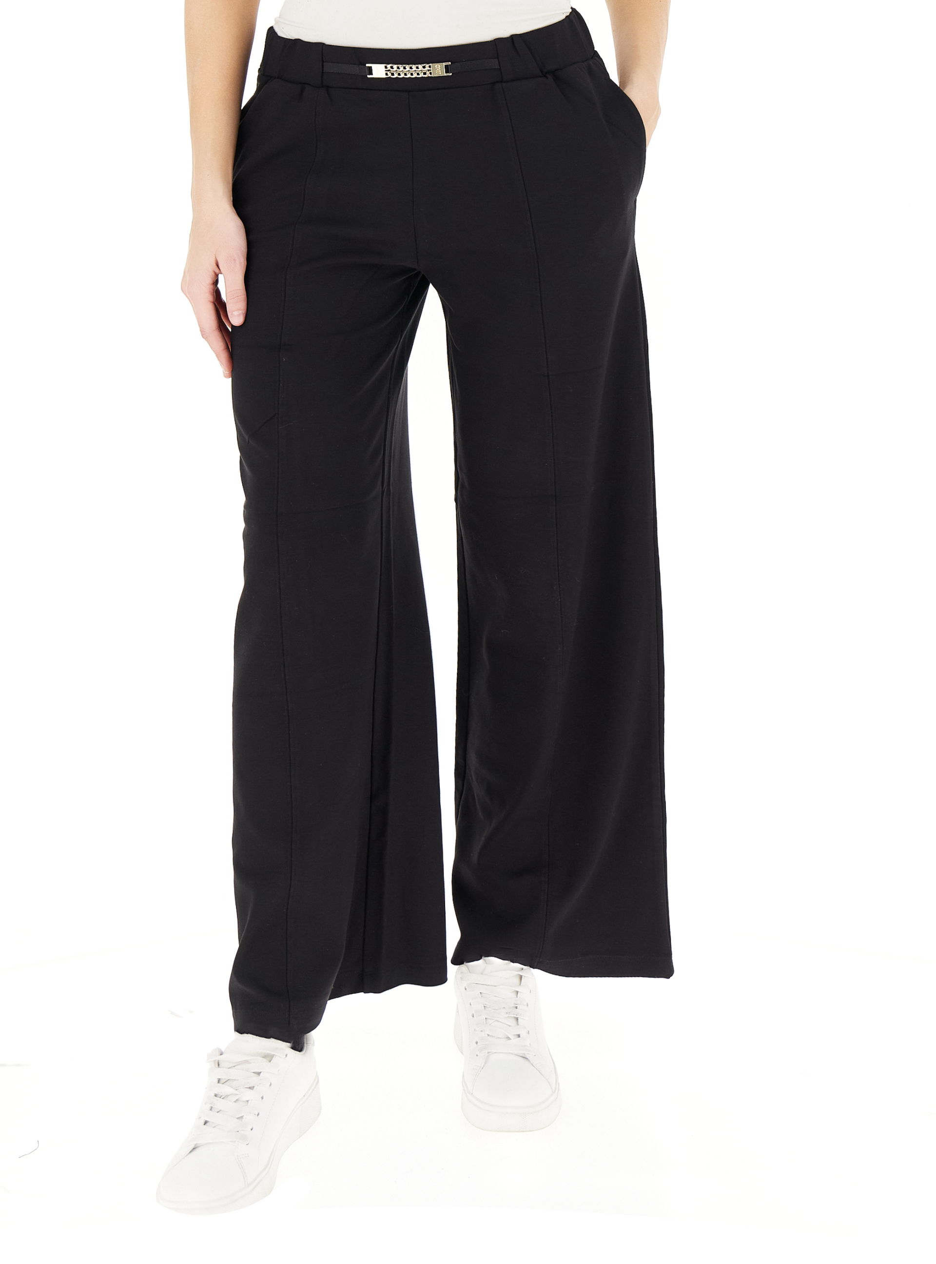 Pantalone wide leg SPORT NERO