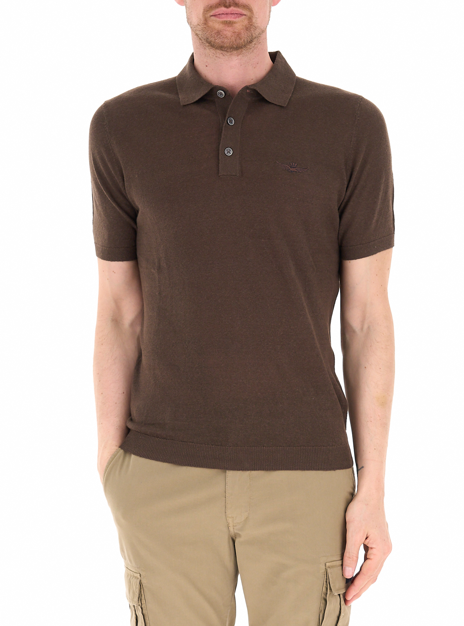 Polo maniche corte MARRONE M