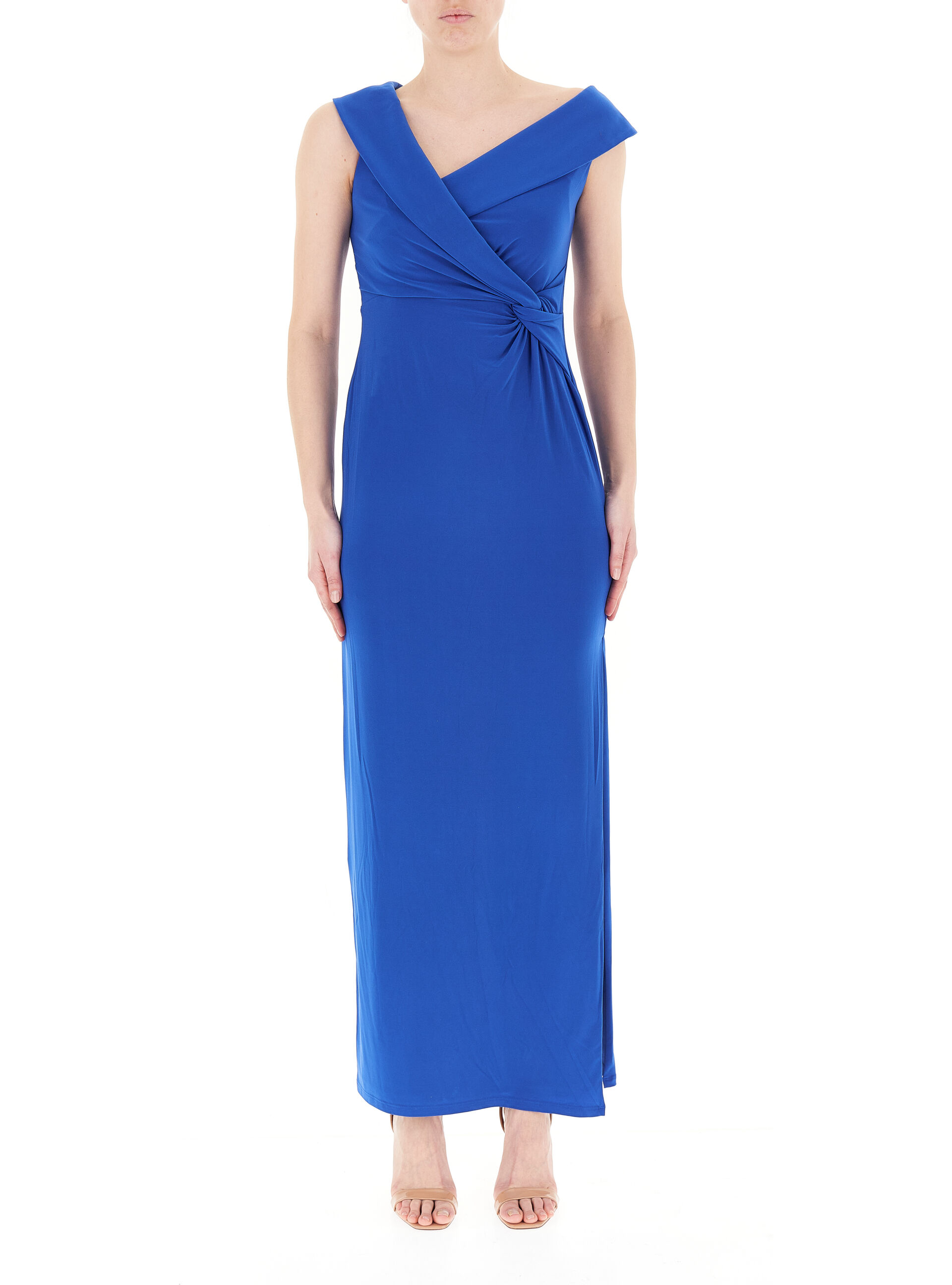 Abito con drappeggio BLU 4
