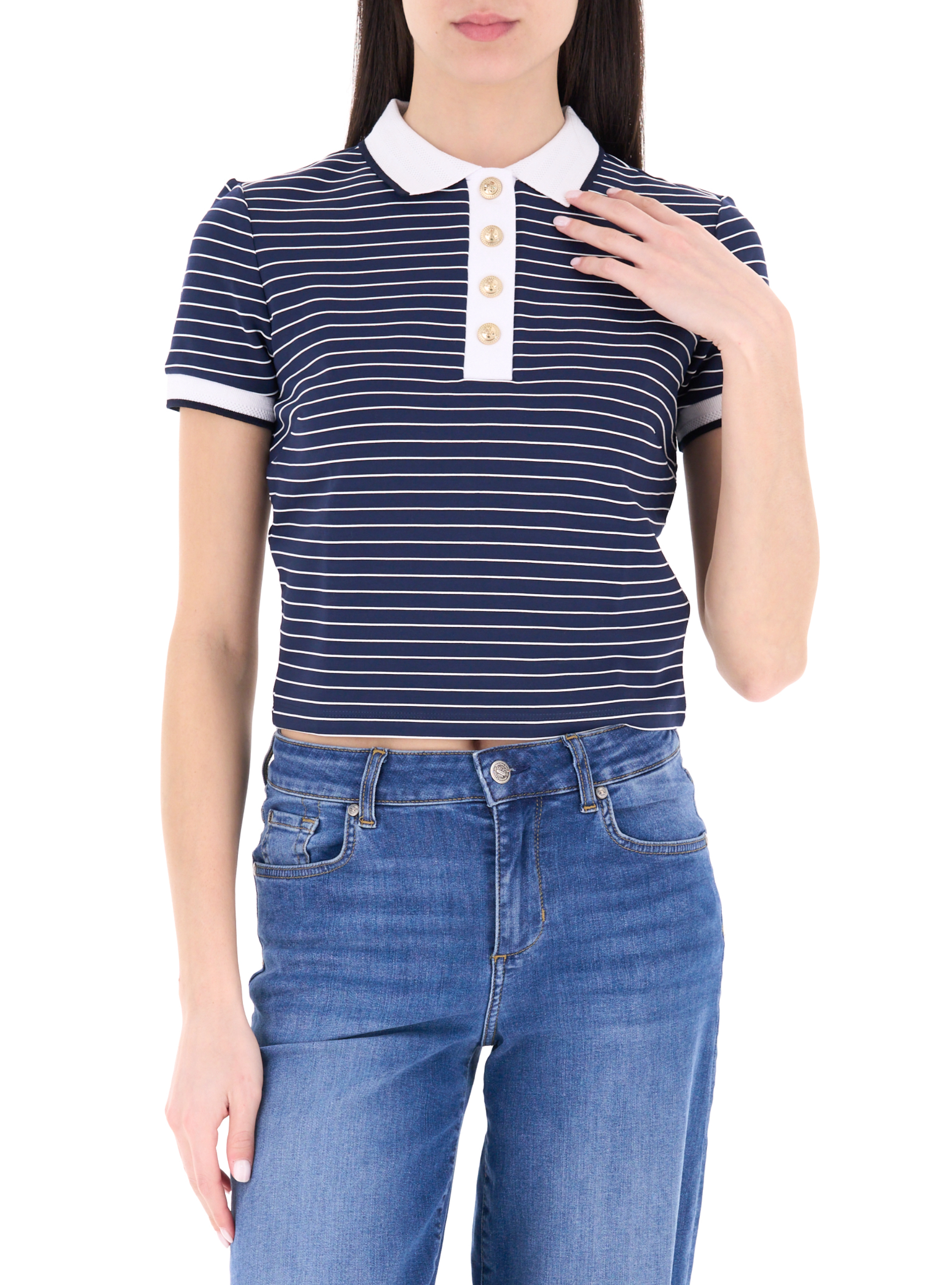 Guess Polo a righe BLU NAVY