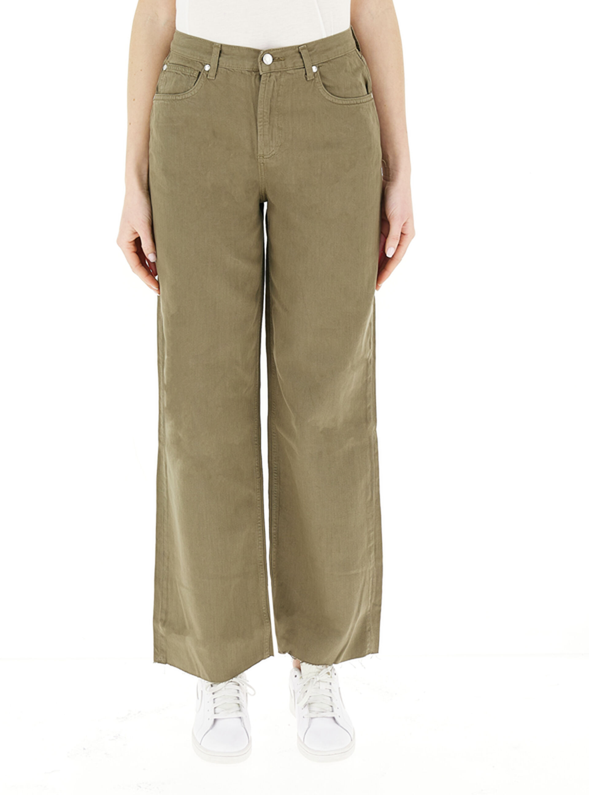 Pantalone wide leg LIU JEANS VERDE OLIVA 29