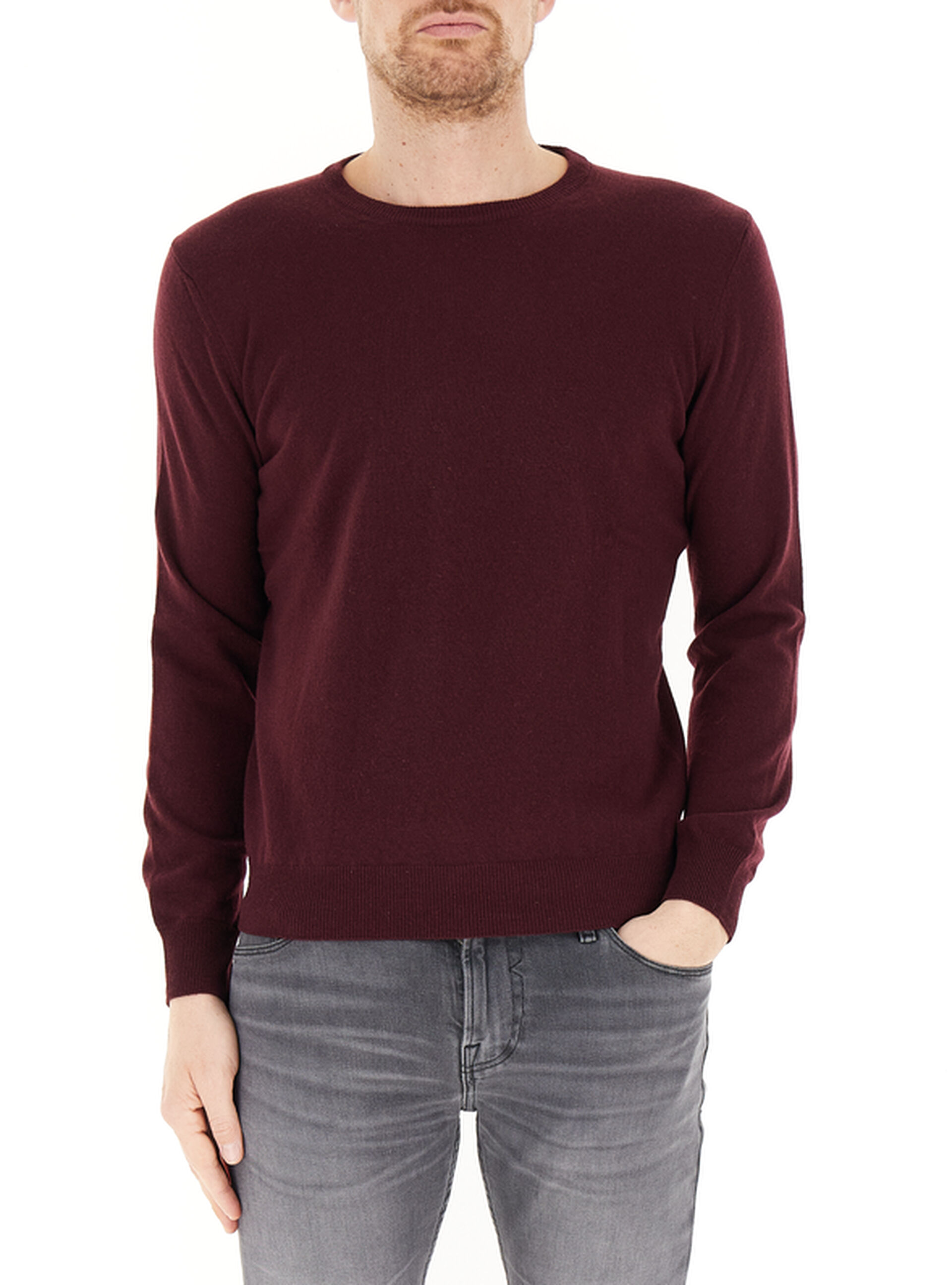 Maglione lana cashmere BORDEAUX